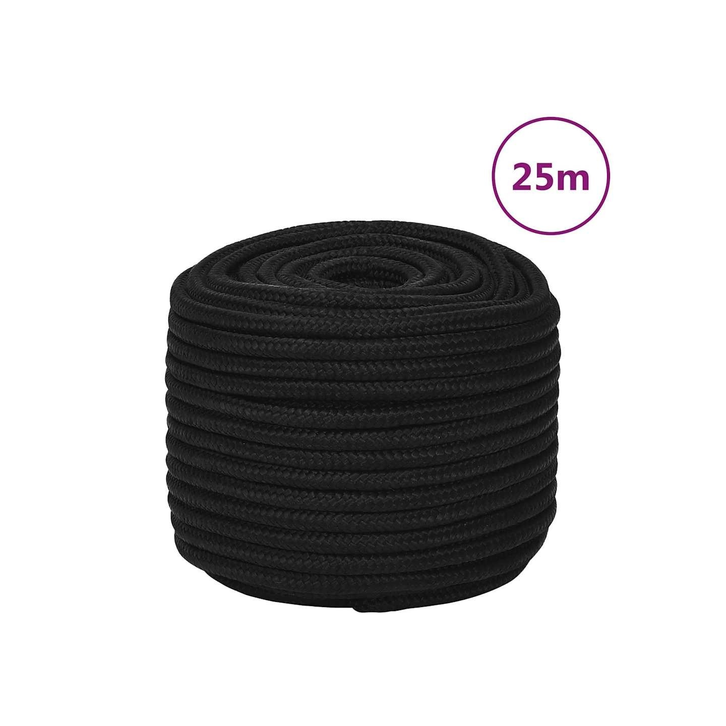 Corde de travail Noir 14 mm 25 m Polyester
