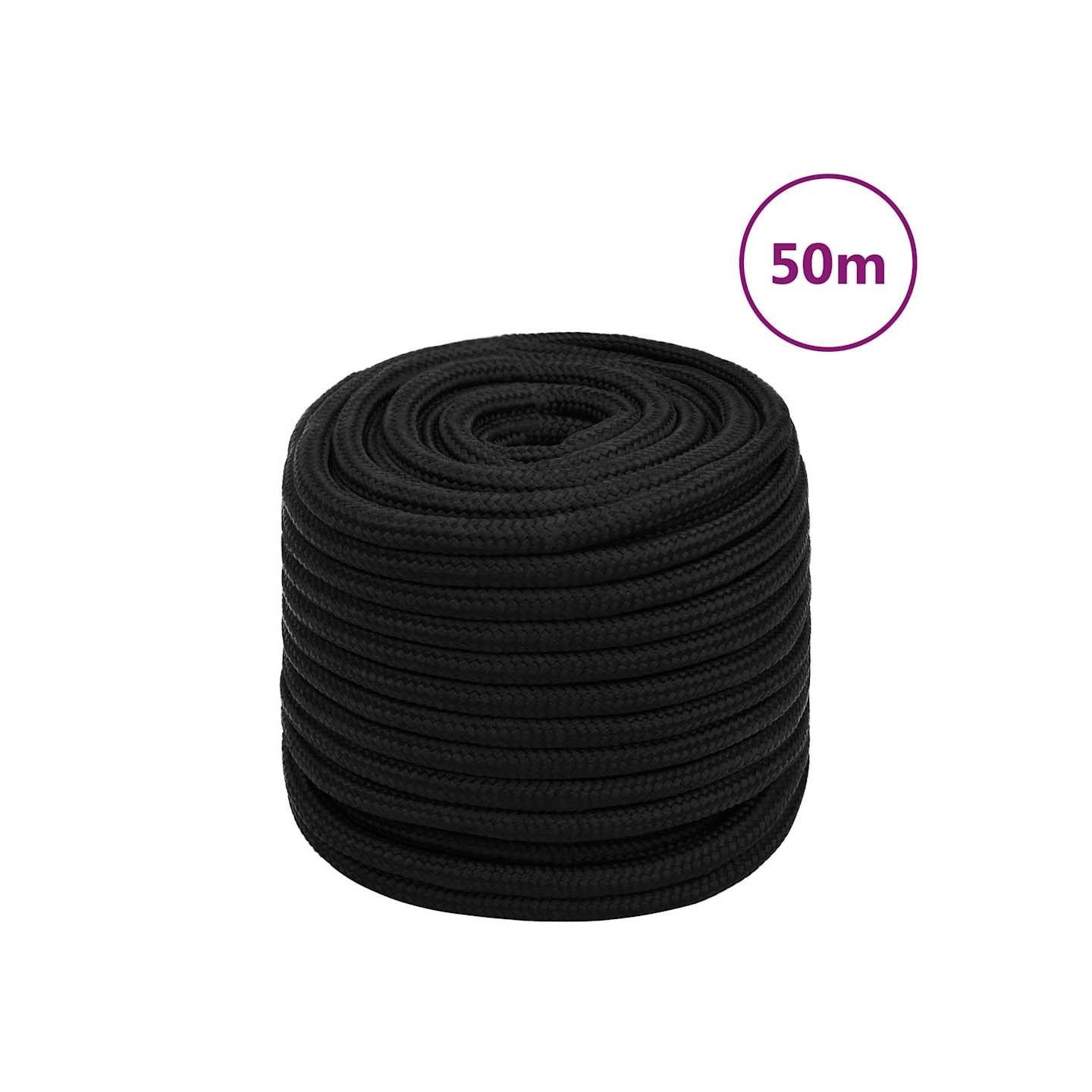 Corde de travail Noir 16 mm 50 m Polyester