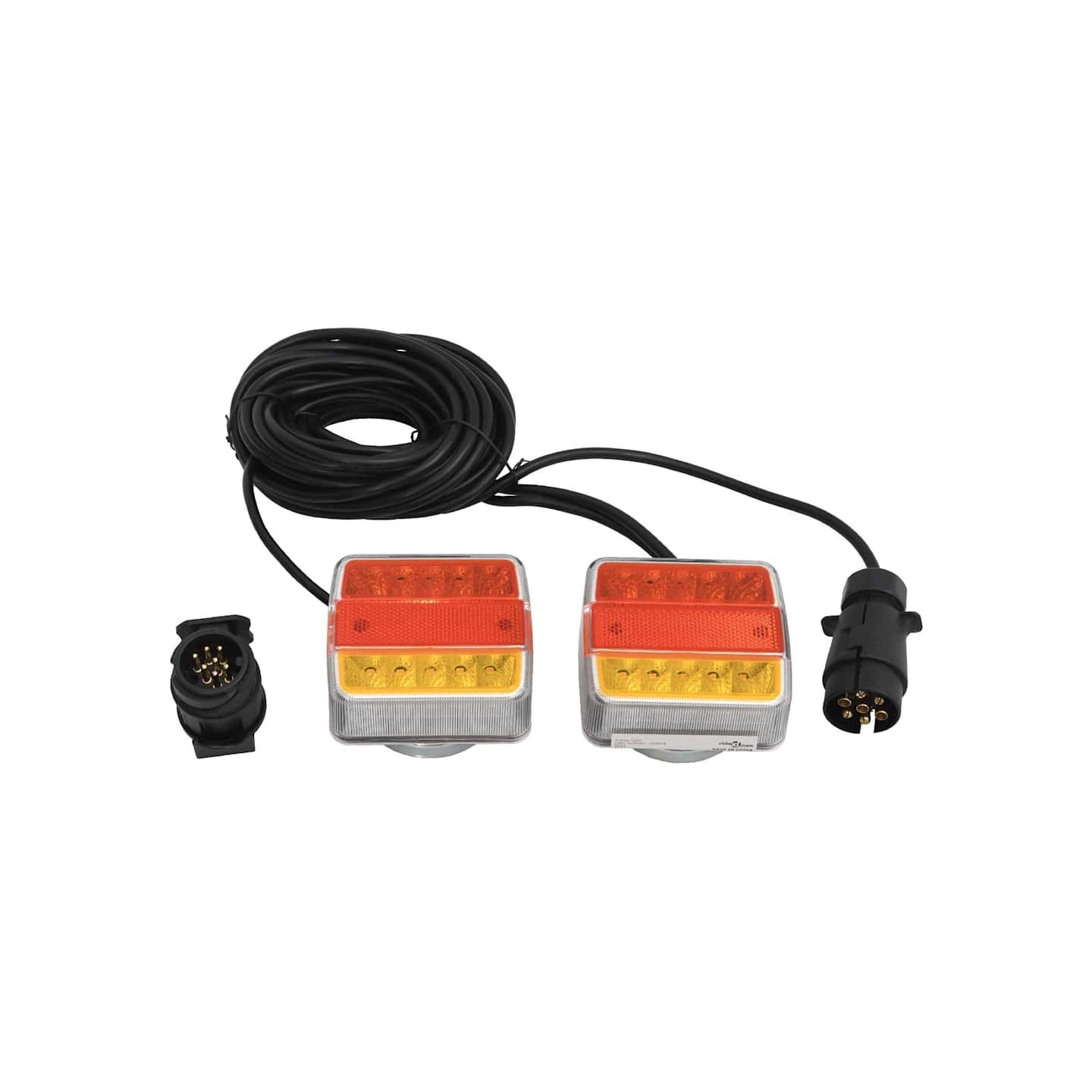 Feux de remorque 2 pcs Rouge 10,5x7,5x10 cm Ampoule LED 12 V