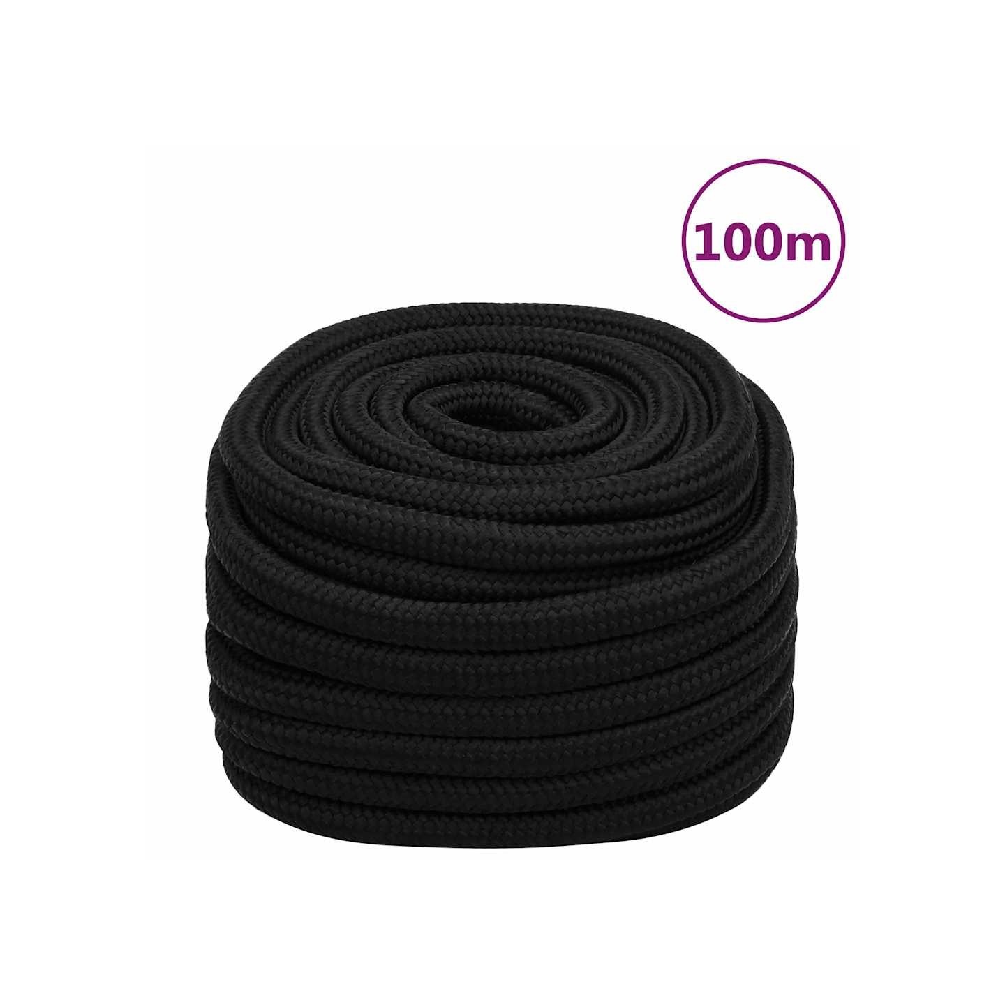 Corde de travail Noir 20 mm 100 m Polyester