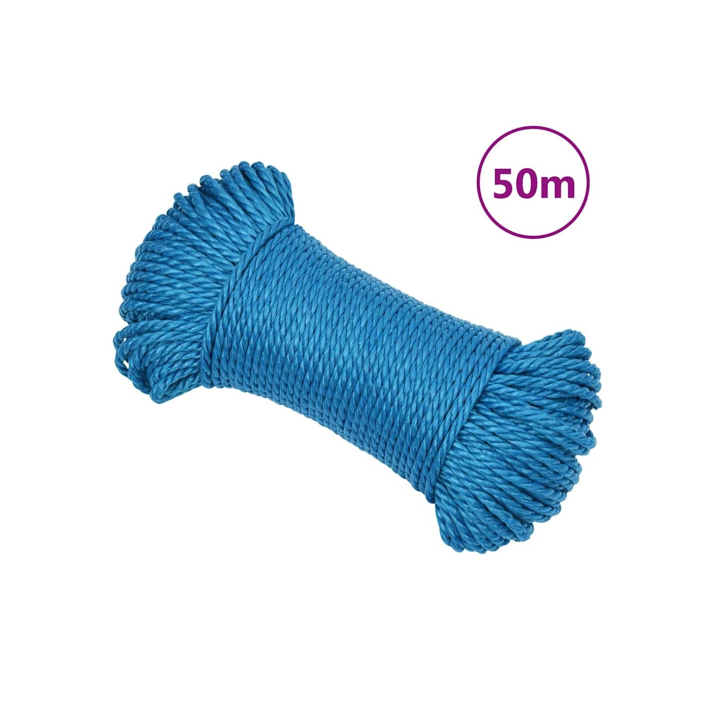 Corde de travail Bleu 6 mm 50 m Polypropylène