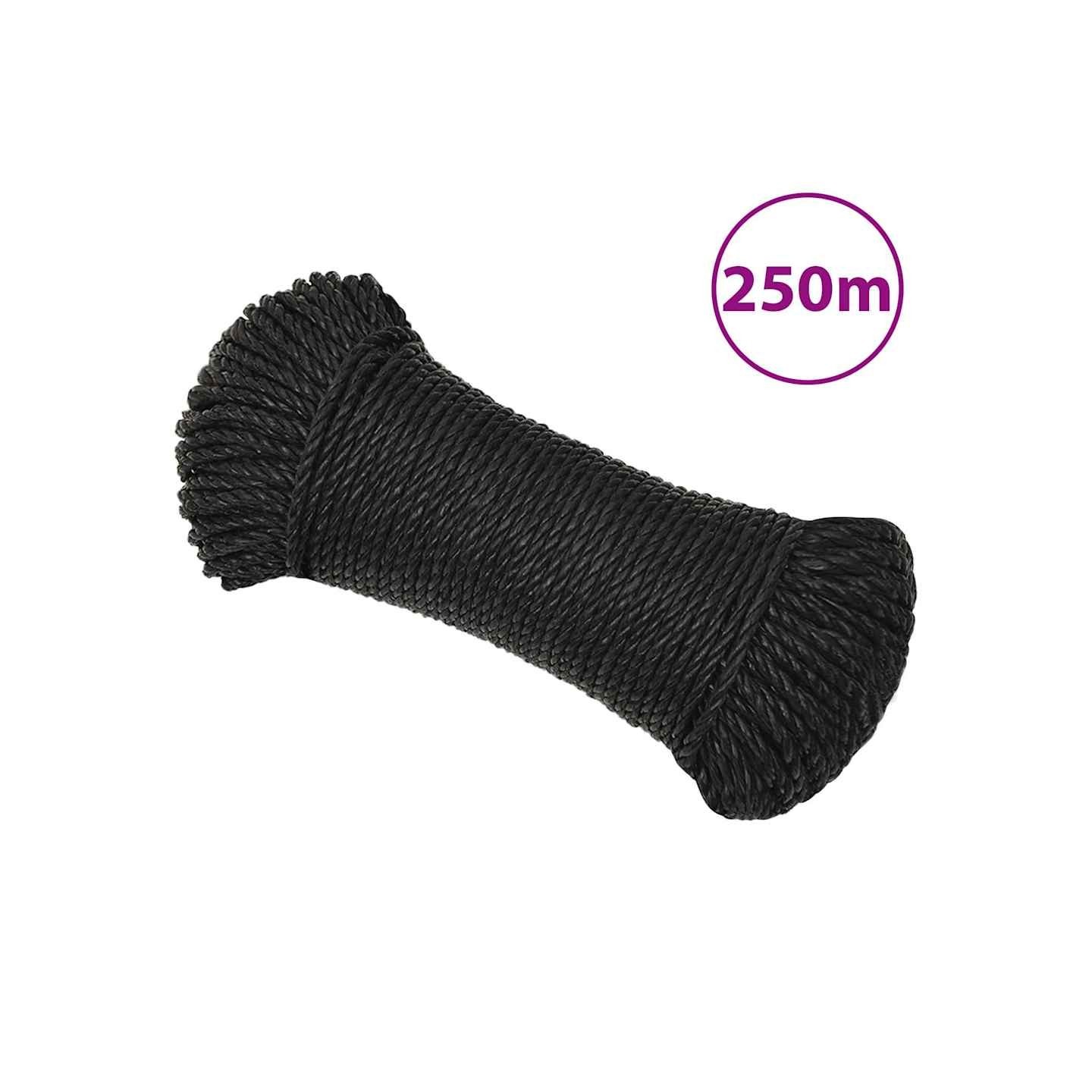 Corde de travail Noir 3 mm 250 m polypropylène