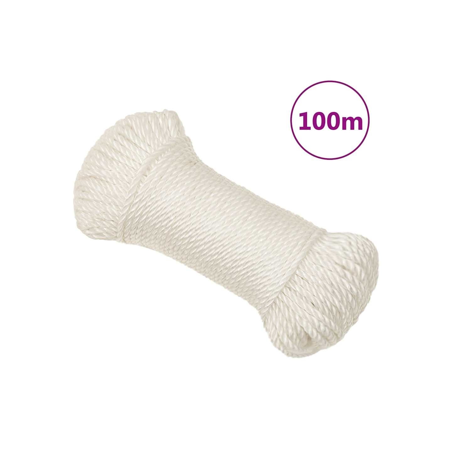 Corde de travail Blanc 3 mm 100 m polypropylène