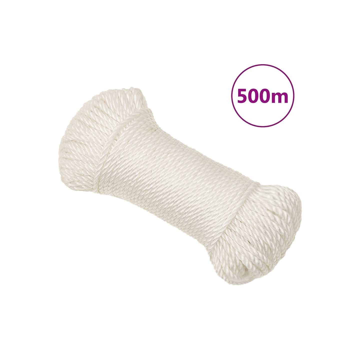 Corde de travail Blanc 6 mm 500 m polypropylène