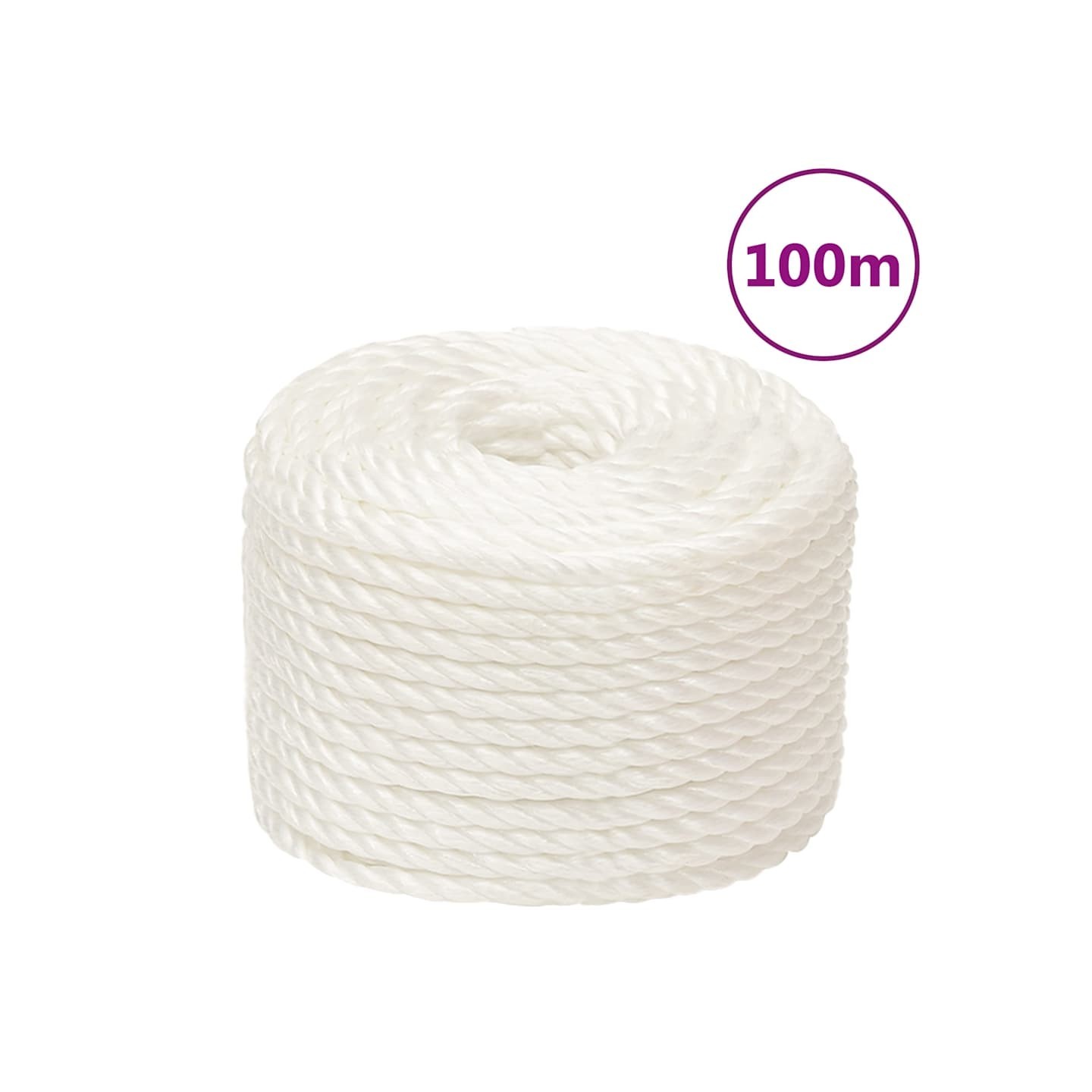 Corde de travail Blanc 12 mm 100 m polypropylène
