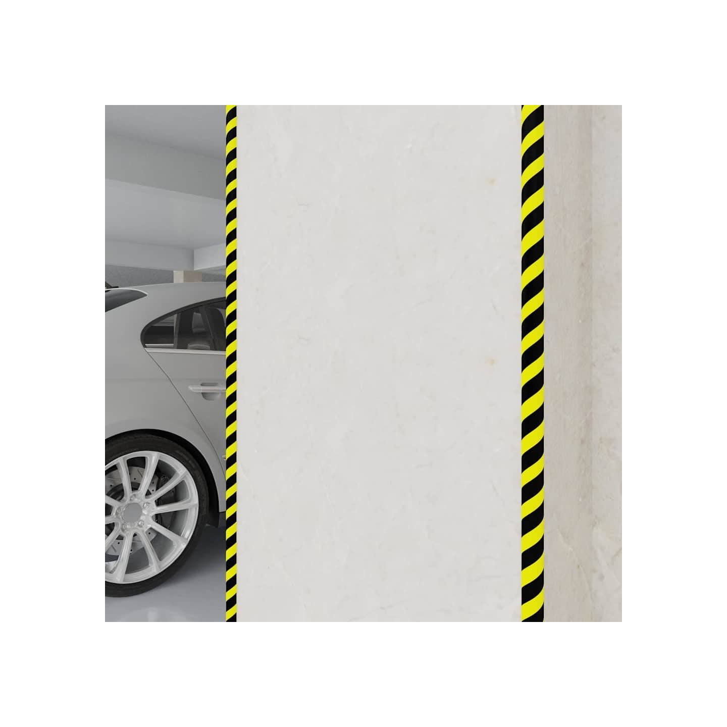 Protecteurs d'angle 2 pcs Jaune et noir 4x3x100 cm PU