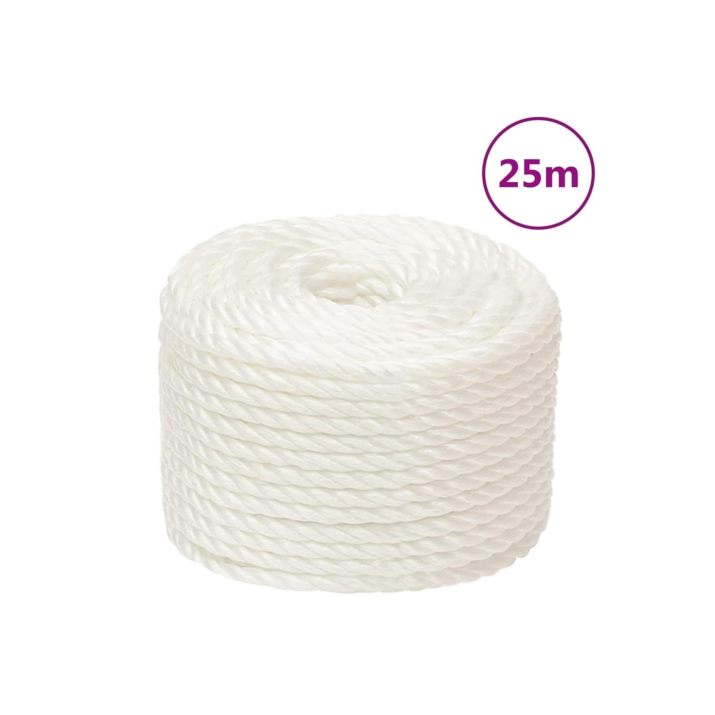 Corde de travail Blanc 16 mm 25 m polypropylène