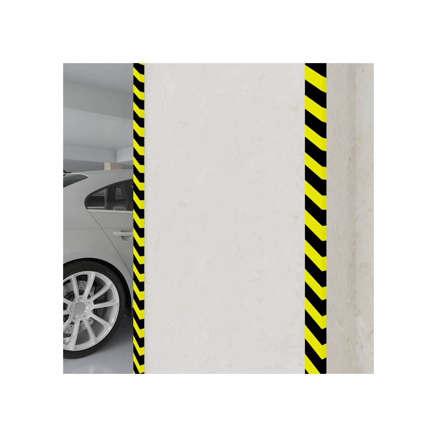 Protecteurs d'angle 2 pcs Jaune et noir 6x2x101,5 cm PU