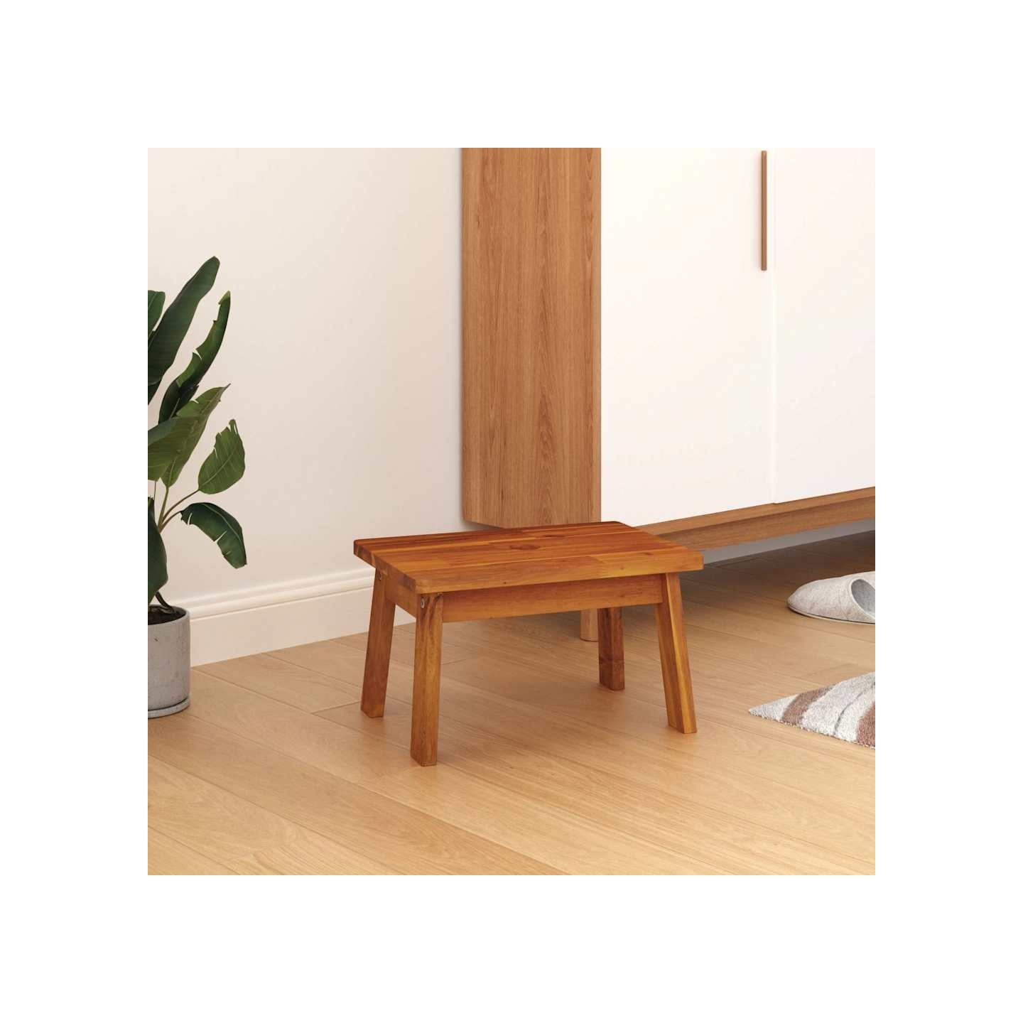Tabouret-escabeau 38x26x22 cm Bois d'acacia solide