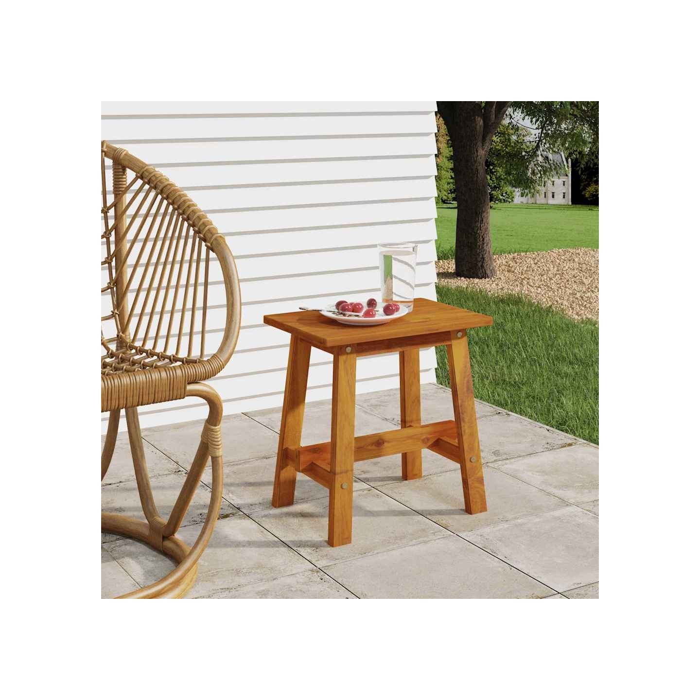Tabouret 45x29x45 cm Rectangulaire Bois d'acacia solide
