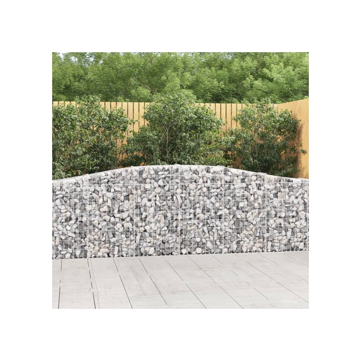 Panier de gabions arqué 400x30x80/100 cm Fer galvanisé