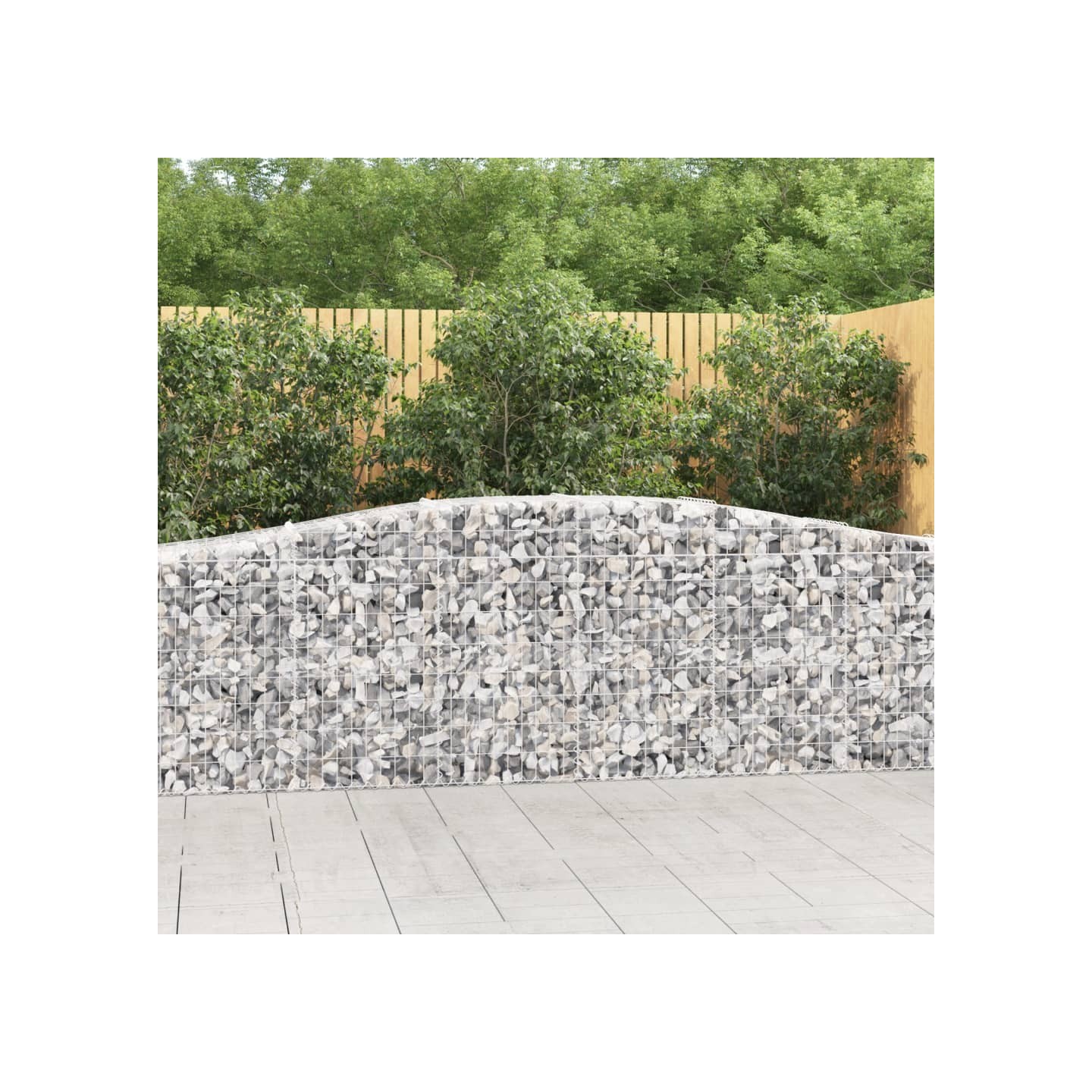 Panier de gabions arqué 400x50x80/100 cm Fer galvanisé