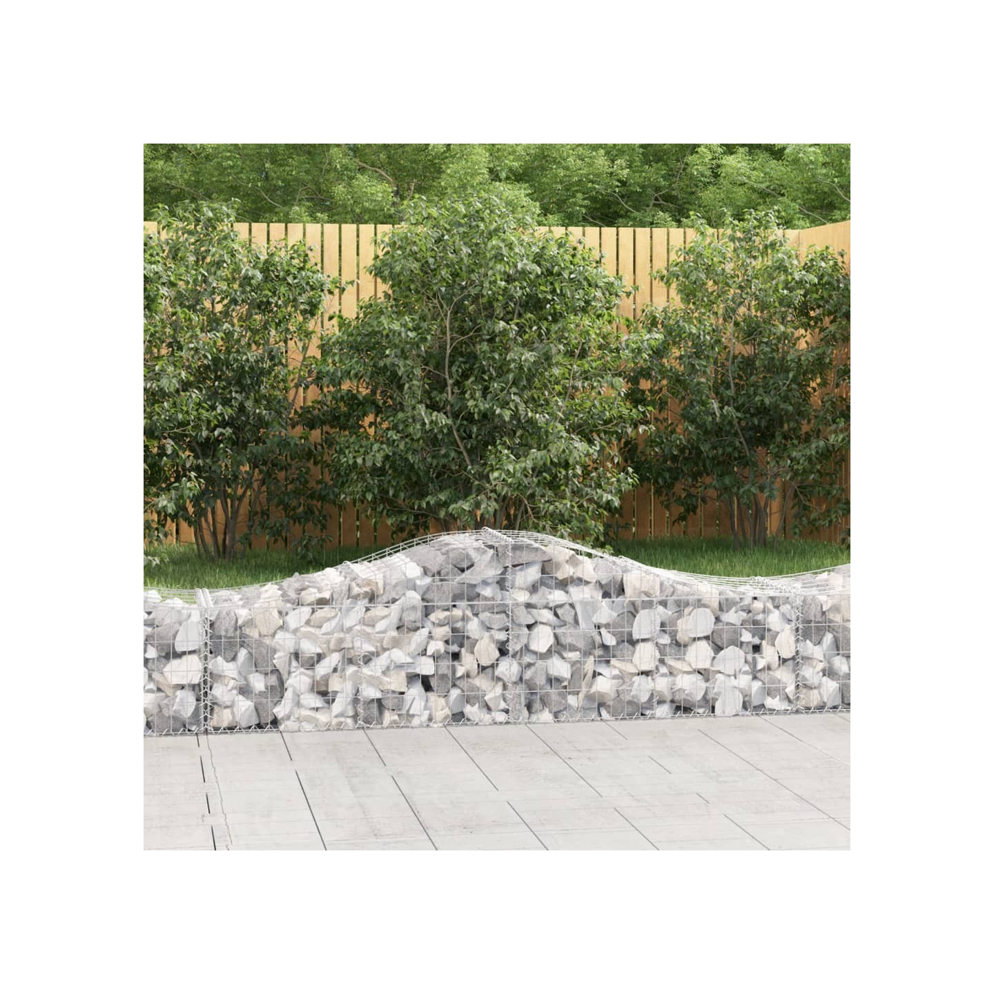 Panier de gabions arqué 200x50x40/60 cm Fer galvanisé