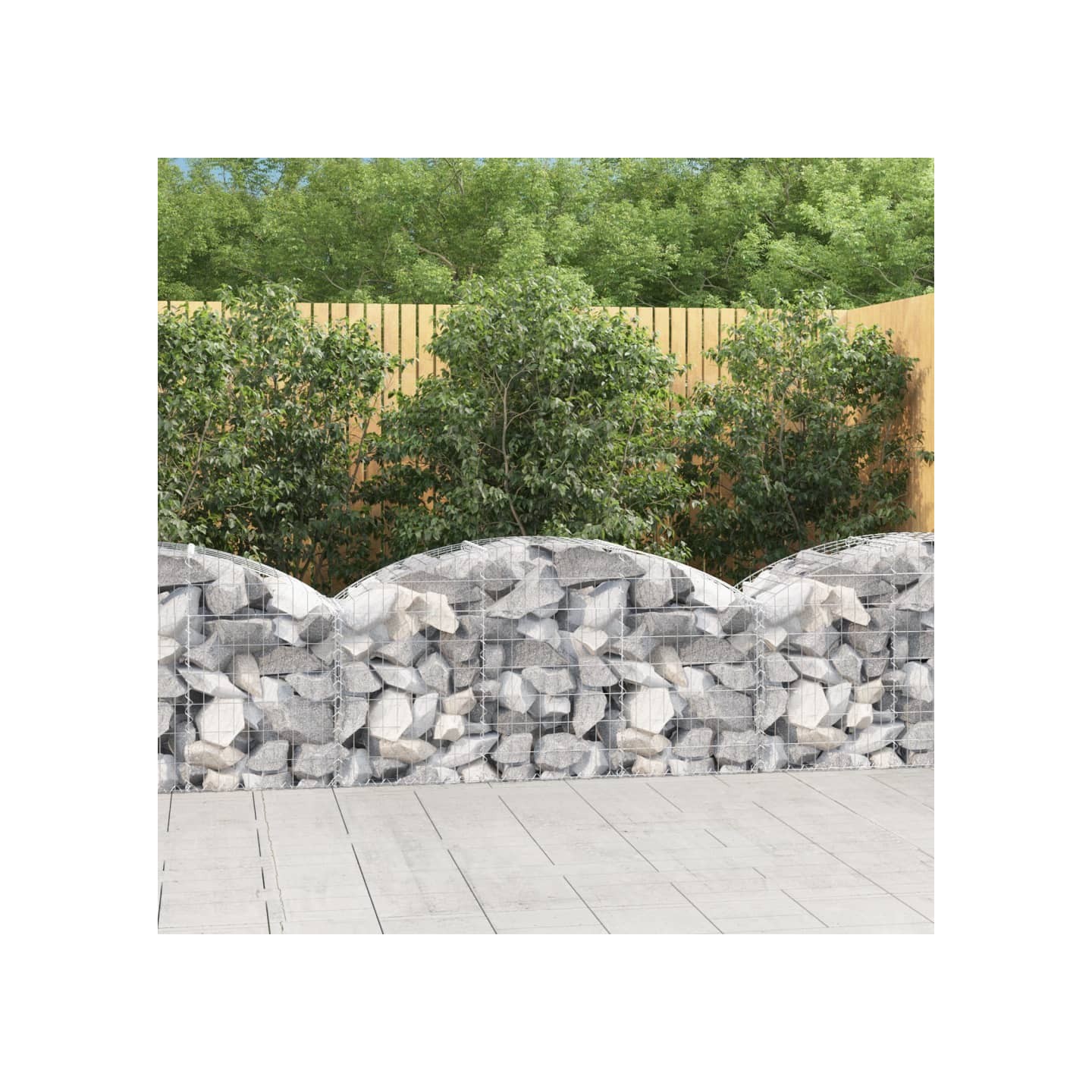 Panier de gabions arqué 150x50x60/80 cm Fer galvanisé