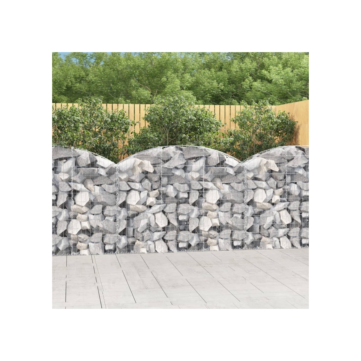 Panier de gabions arqué 150x30x100/120 cm Fer galvanisé