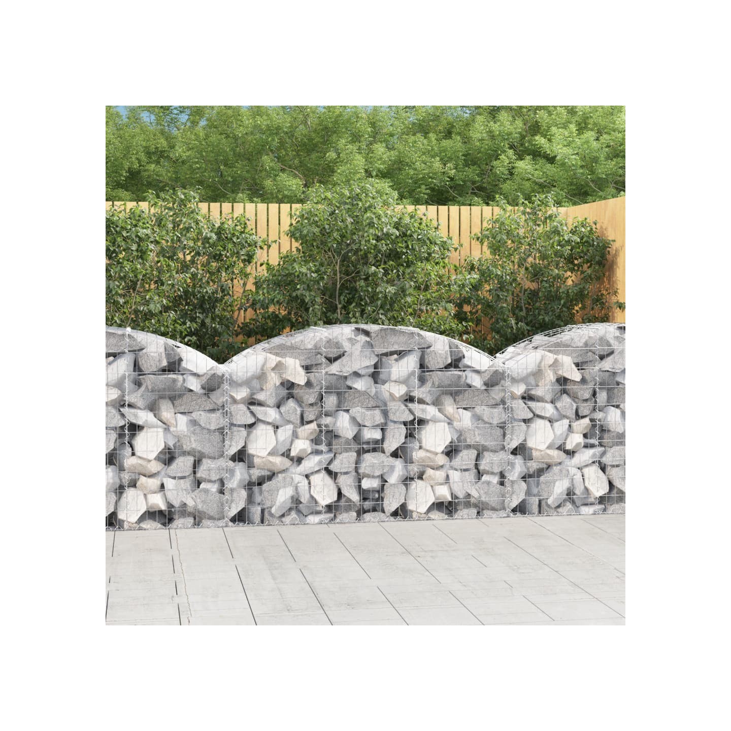 Panier de gabions arqué 150x50x80/100 cm Fer galvanisé