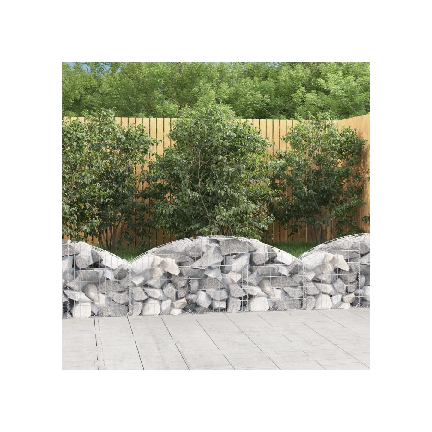 Panier de gabions arqué 150x30x40/60 cm Fer galvanisé