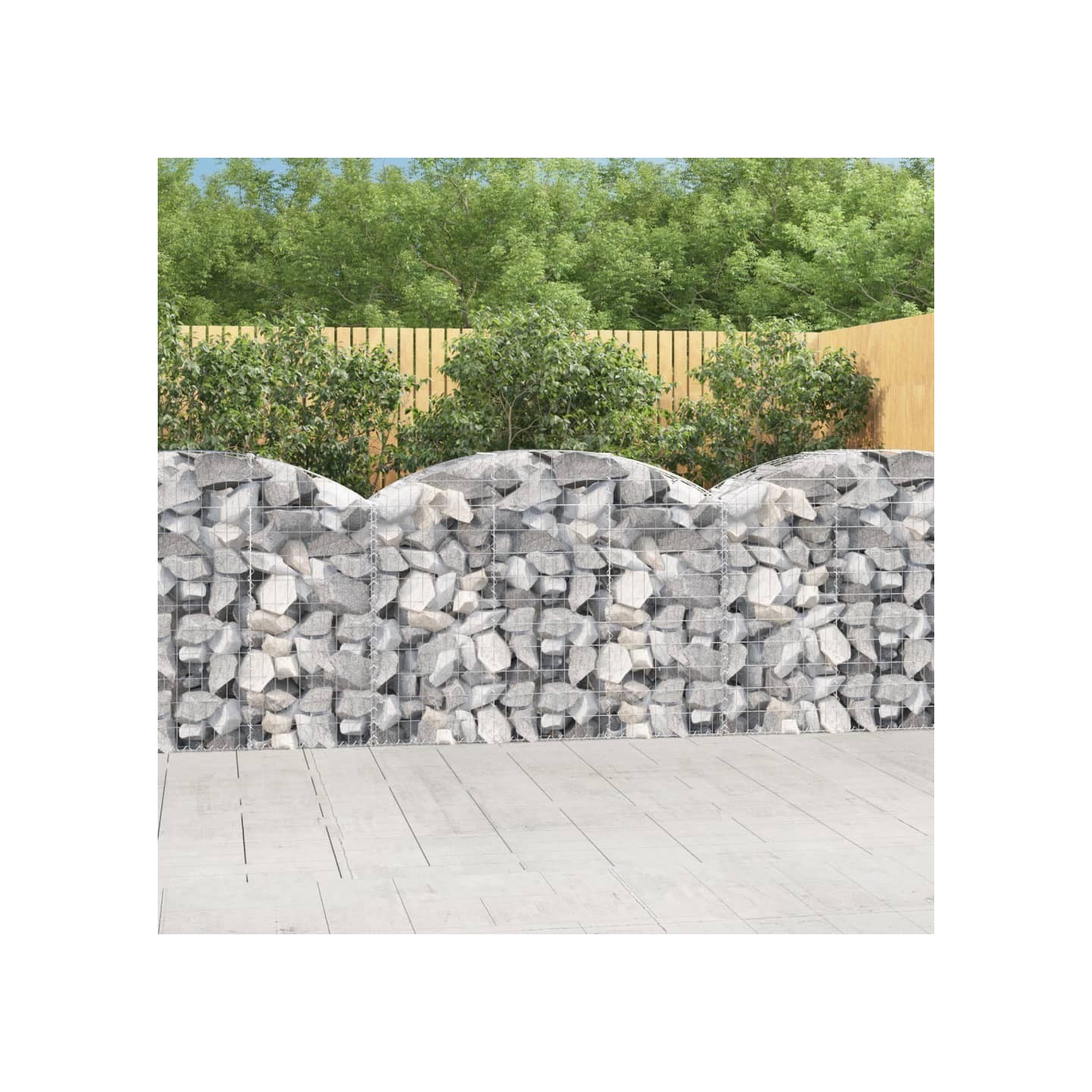 Panier de gabions arqué 150x50x100/120 cm Fer galvanisé