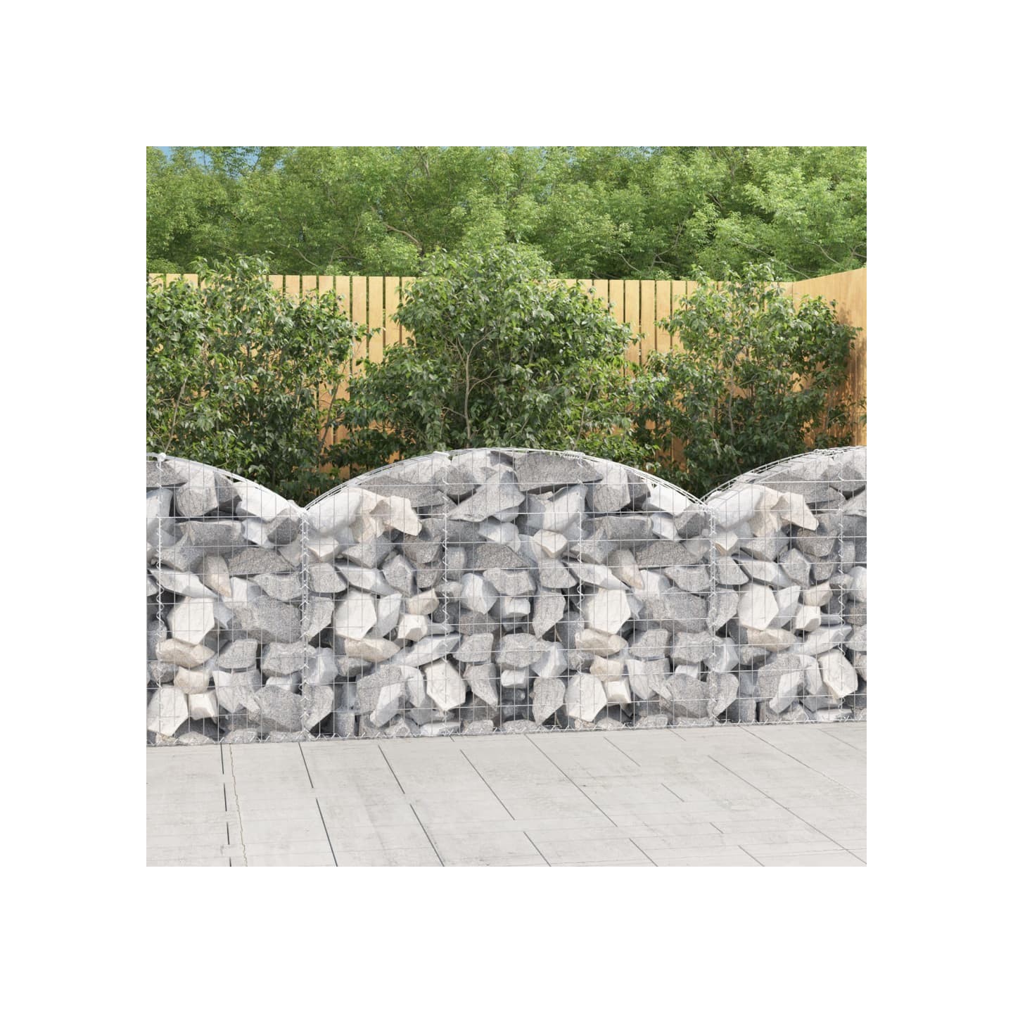 Panier de gabions arqué 150x30x80/100 cm Fer galvanisé