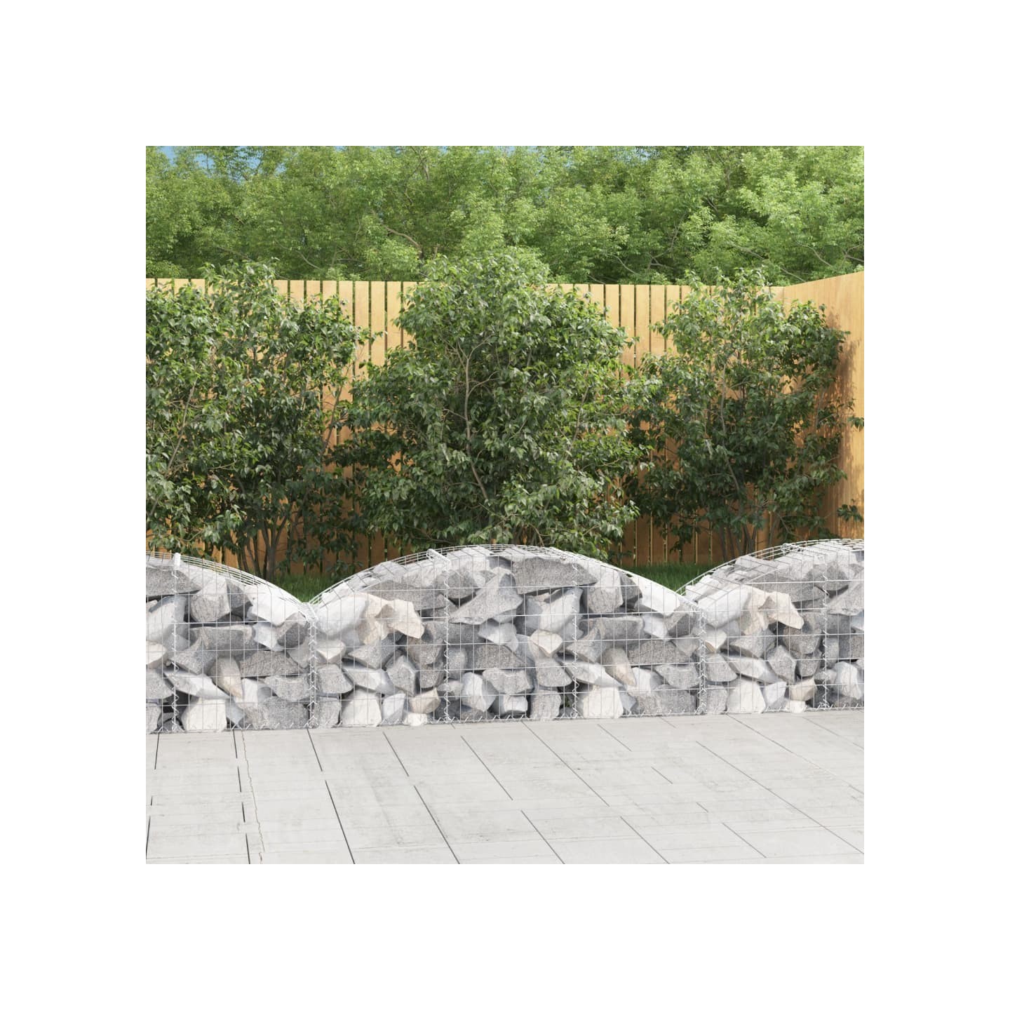 Panier de gabions arqué 150x50x40/60 cm Fer galvanisé