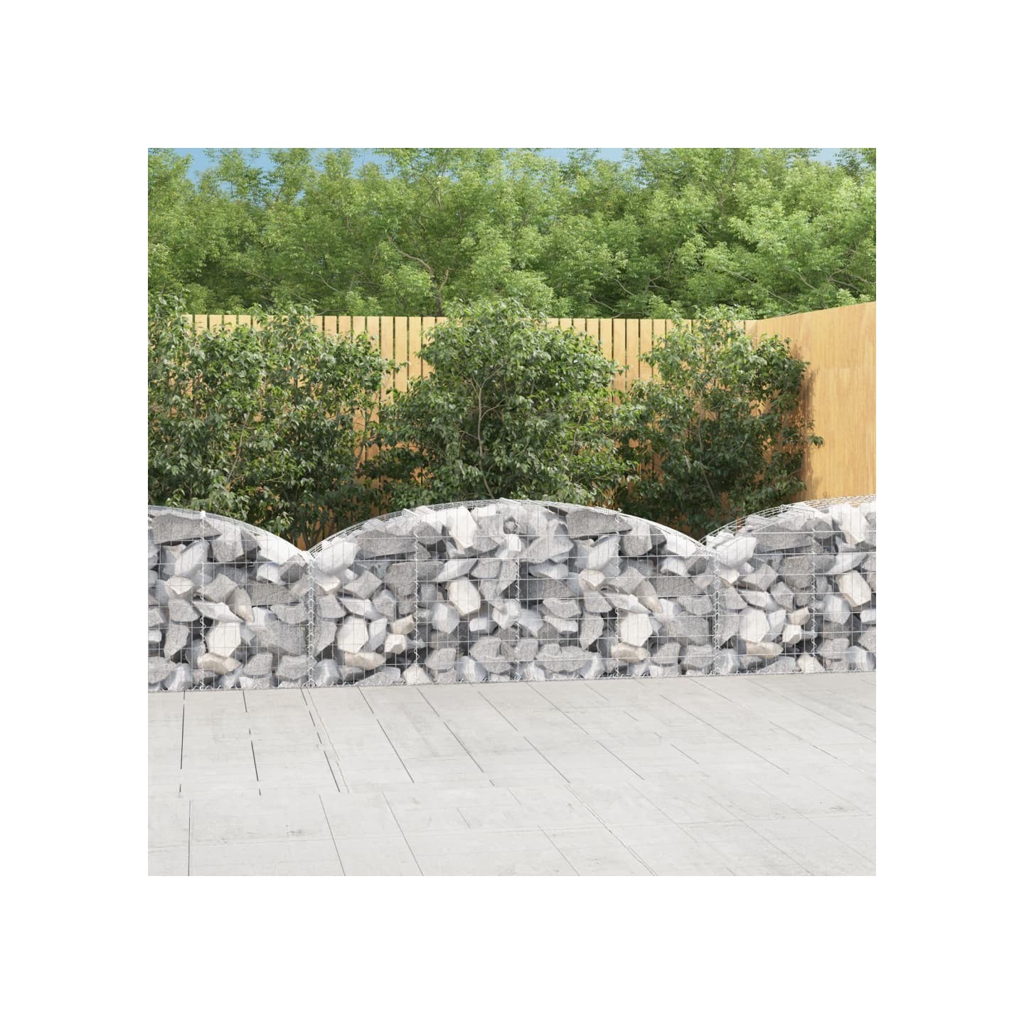 Panier de gabions arqué 200x50x60/80 cm Fer galvanisé