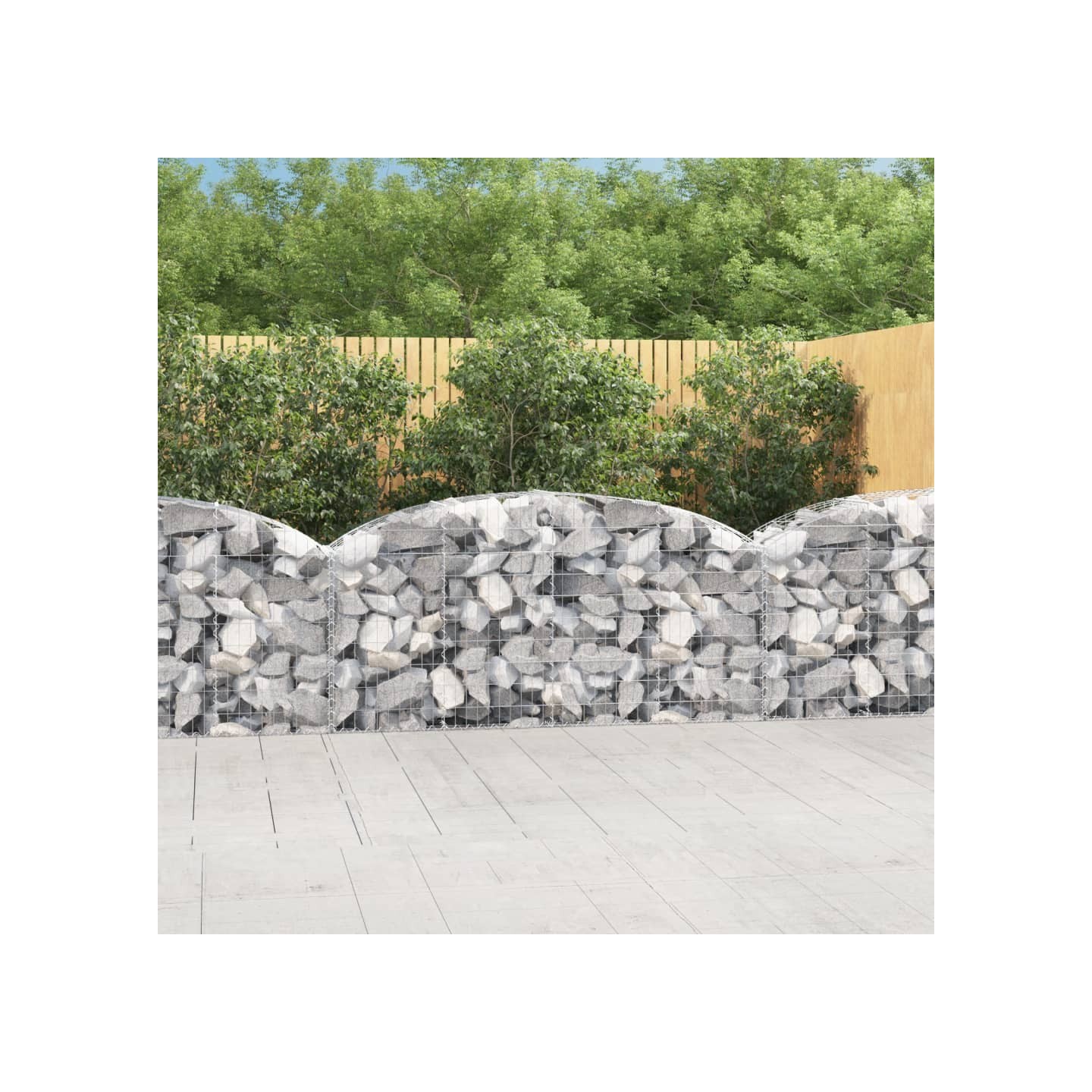 Panier de gabions arqué 200x50x80/100 cm Fer galvanisé