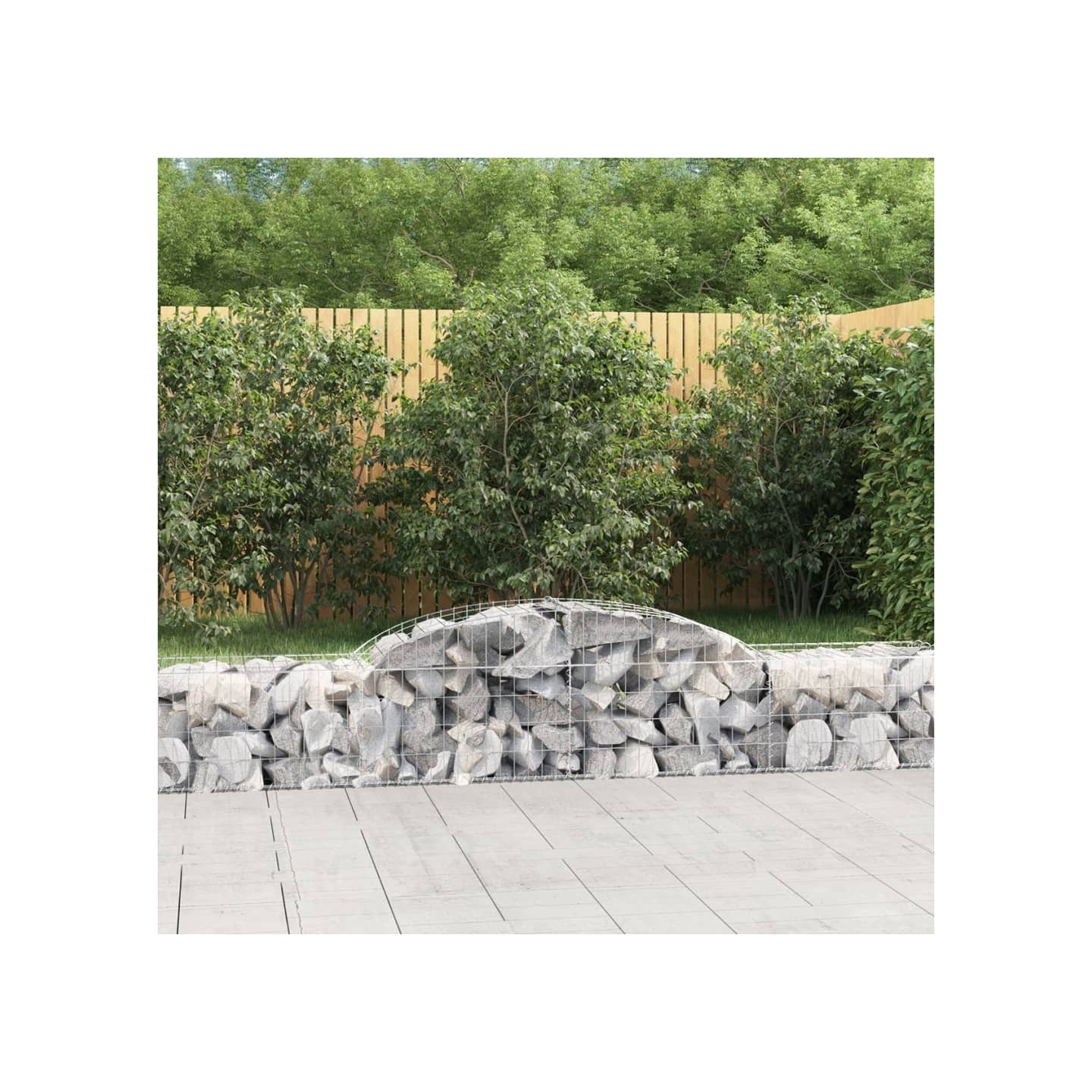 Panier de gabions arqué 300x50x40/60 cm Fer galvanisé