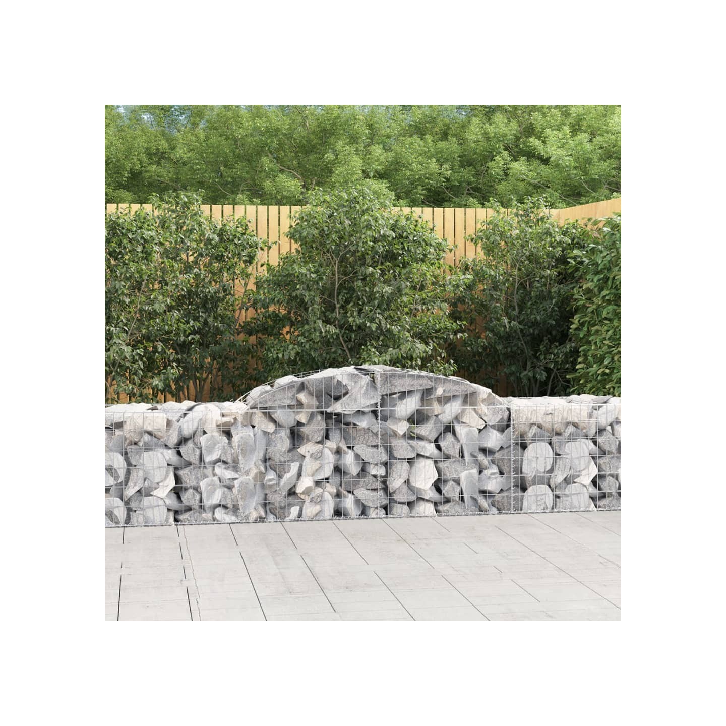 Panier de gabions arqué 300x50x60/80 cm Fer galvanisé