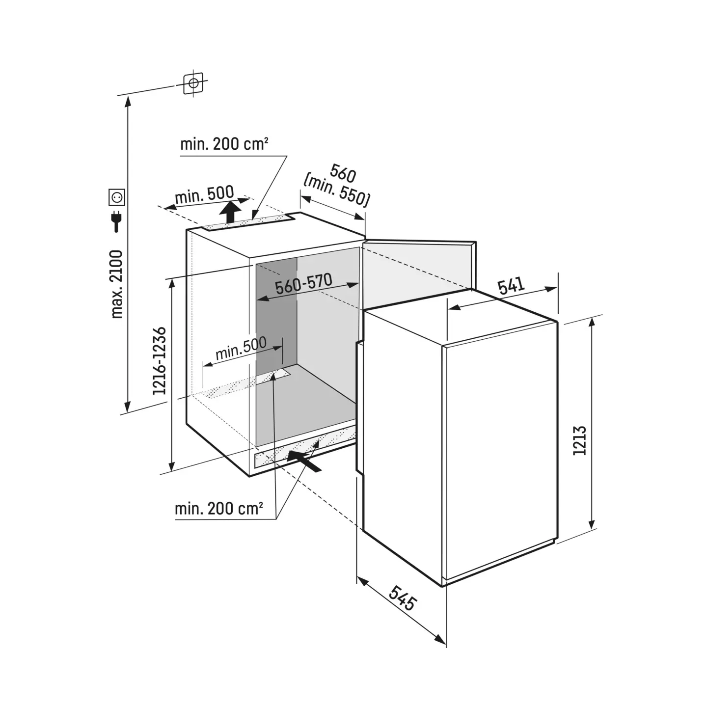 Réfrigérateur encastrable Liebherr IRSE1224-2 182 L | Nimestore