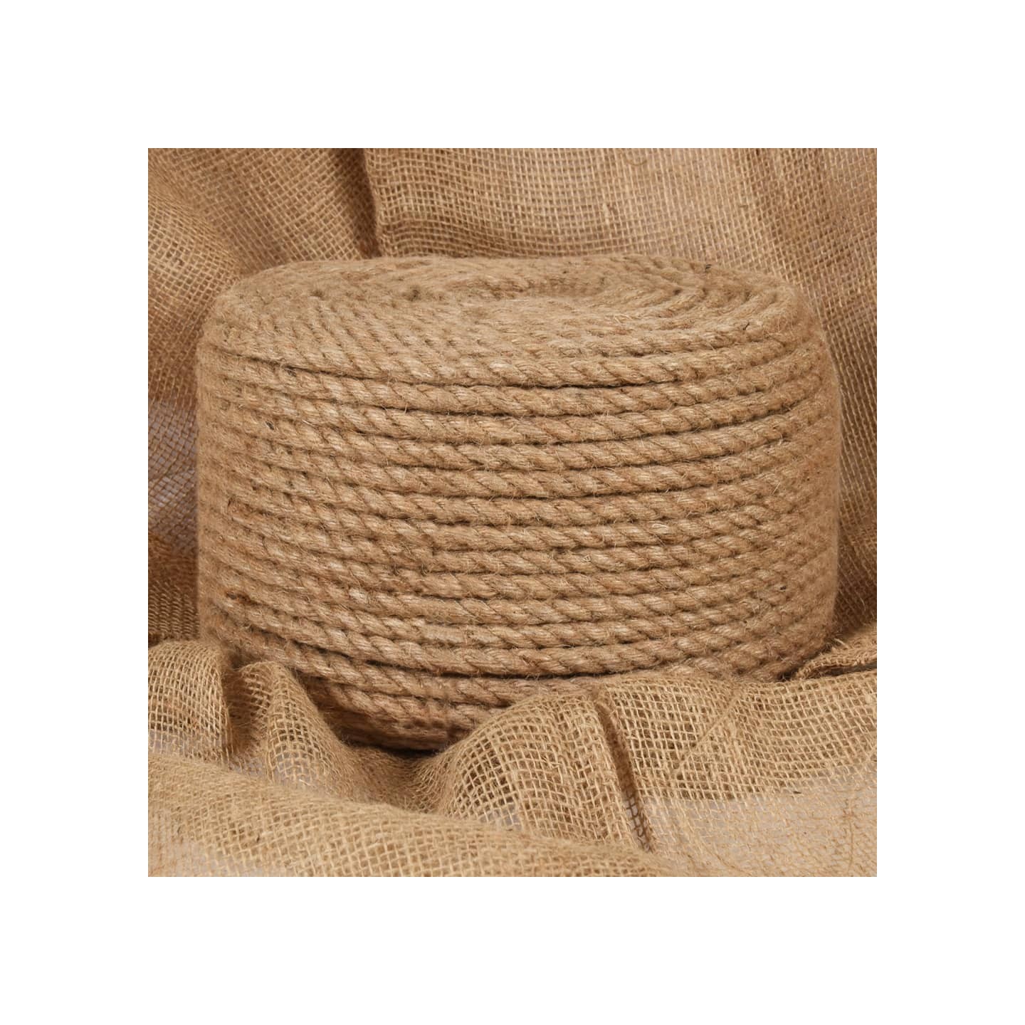 Corde de jute 25 m de long 12 mm d'épaisseur