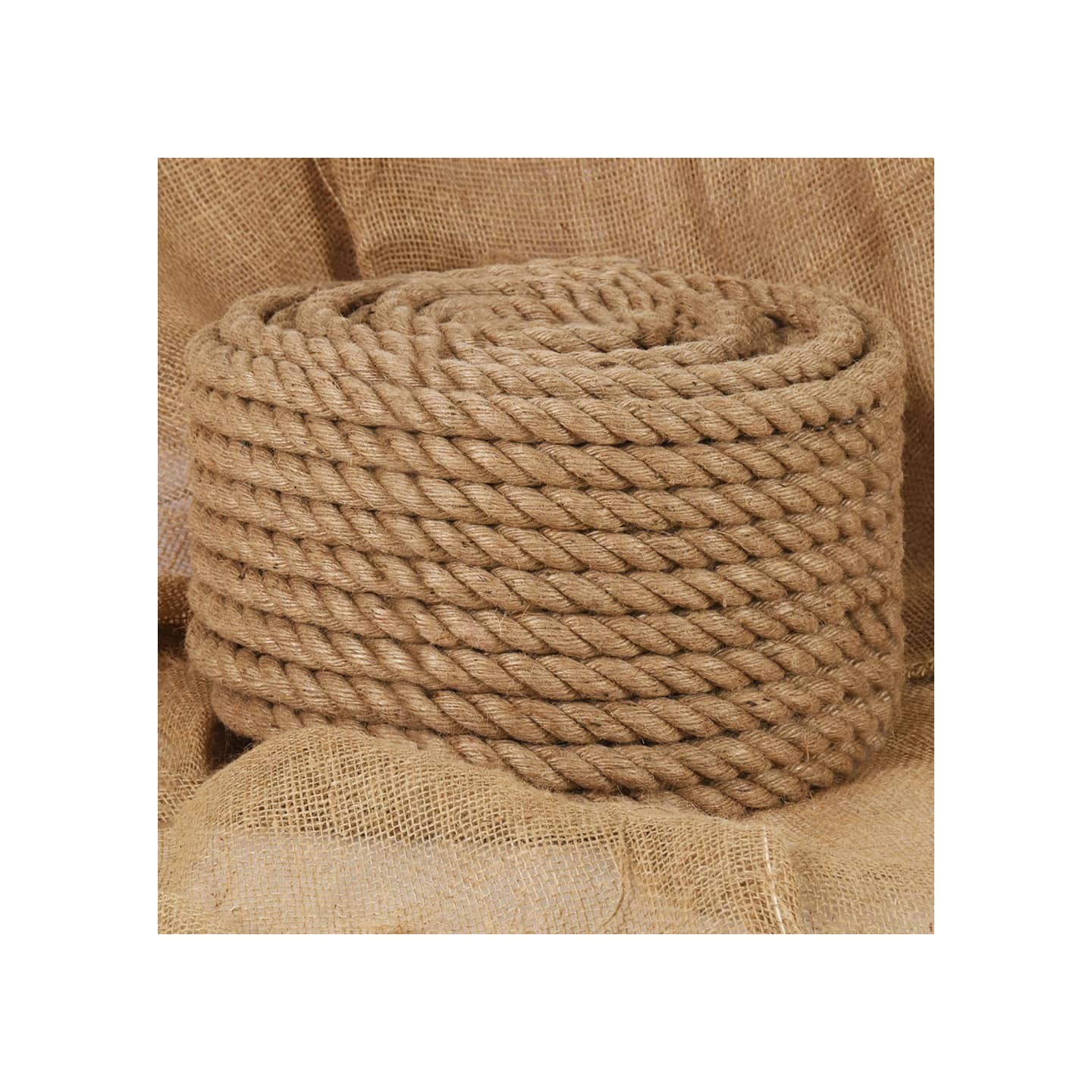 Corde de jute 25 m de long 16 mm d'épaisseur