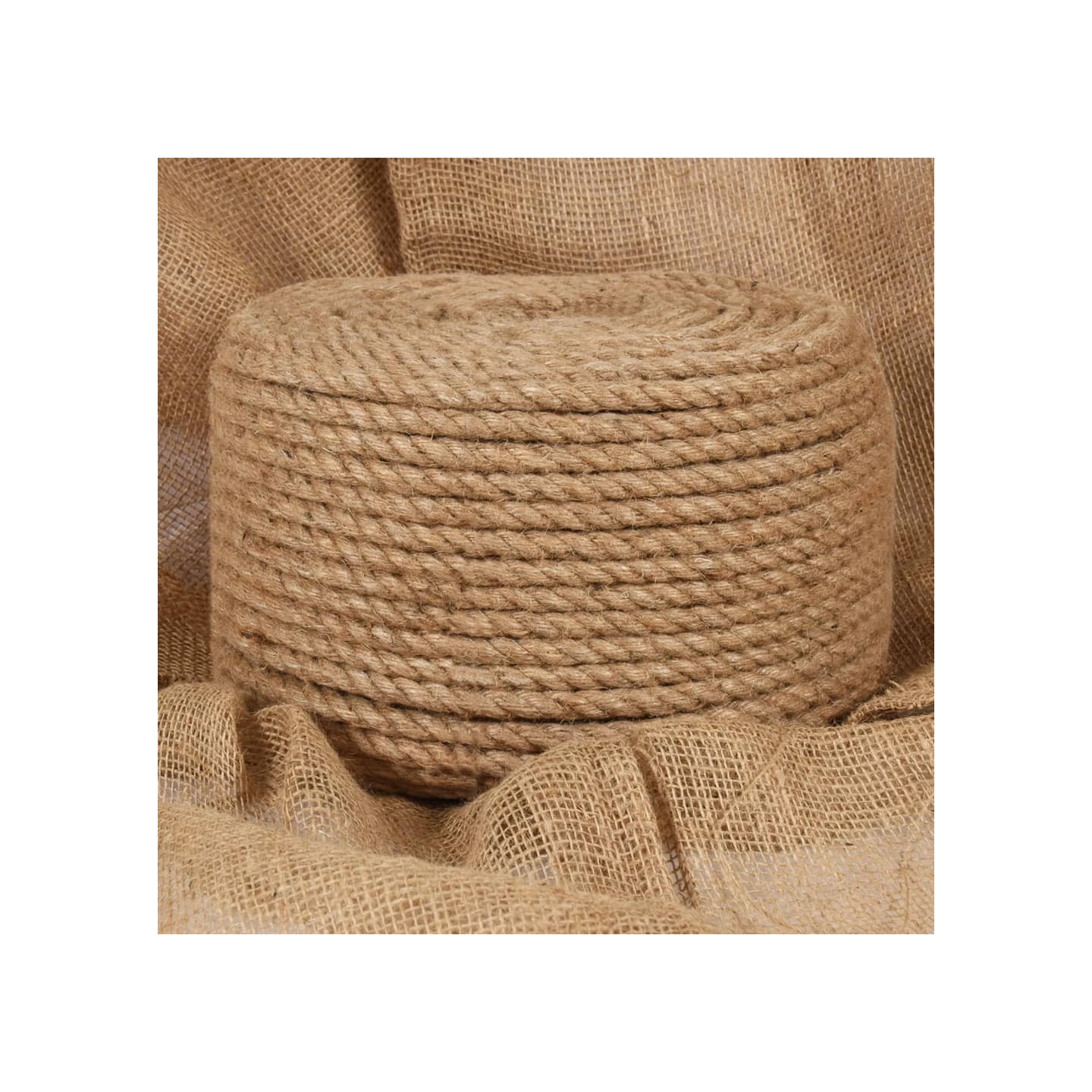 Corde de jute 50 m de long 12 mm d'épaisseur