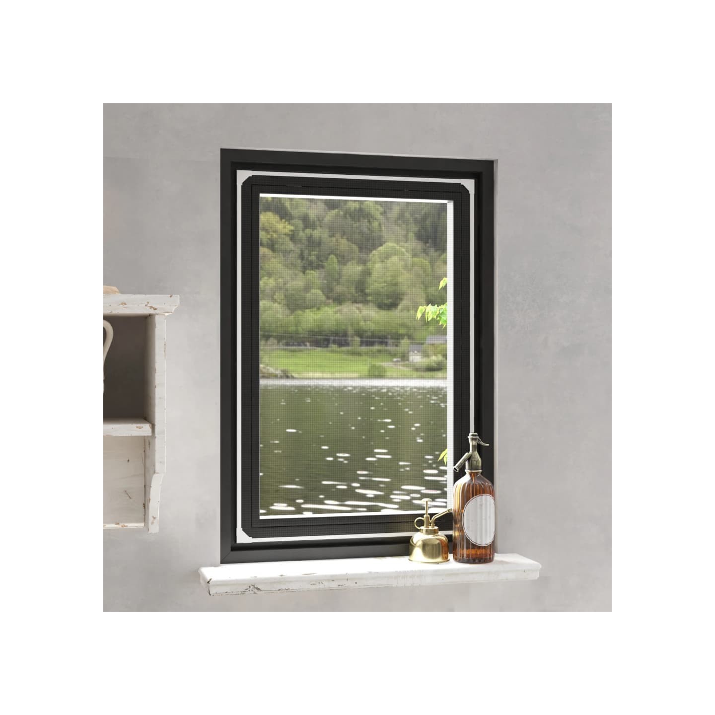 Moustiquaire magnétique pour fenêtres blanc 80x120 cm