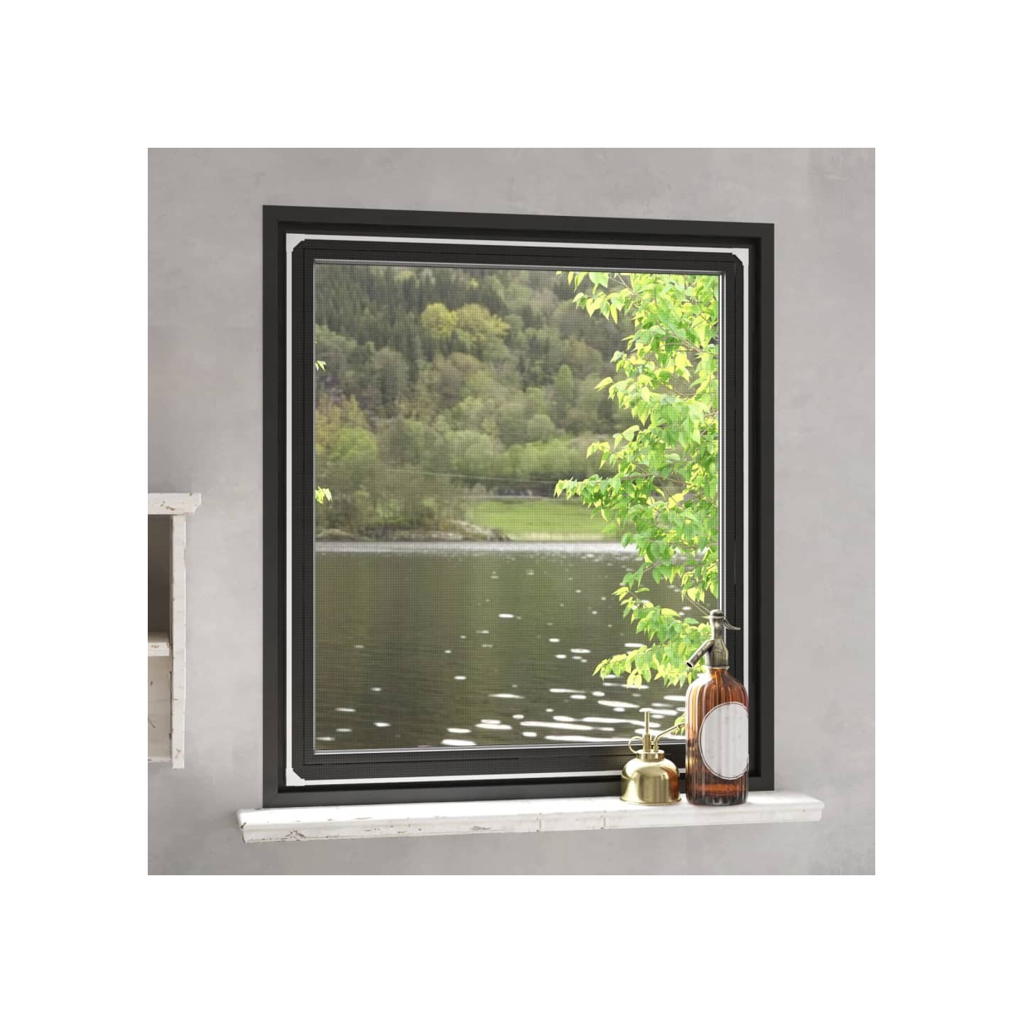 Moustiquaire magnétique pour fenêtres blanc 130x150 cm