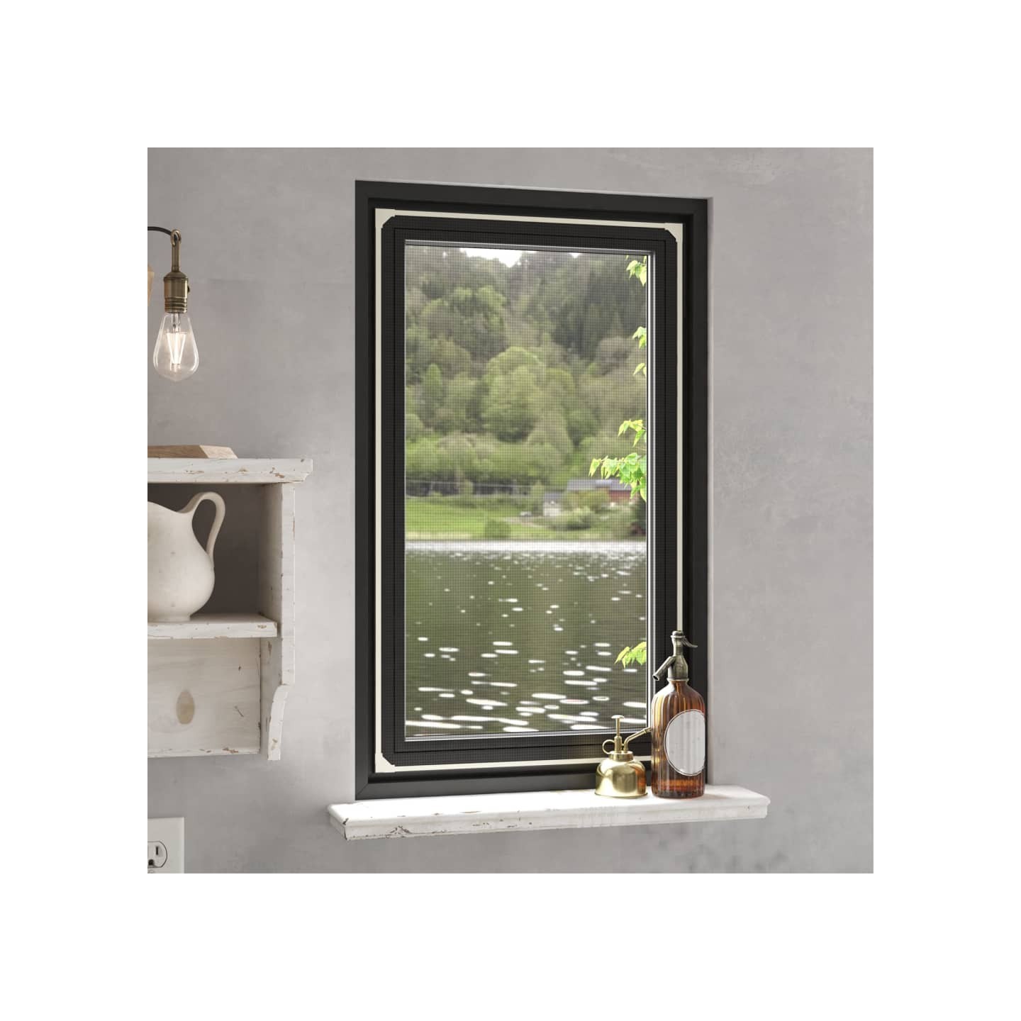 Moustiquaire magnétique pour fenêtres blanc 80x140 cm