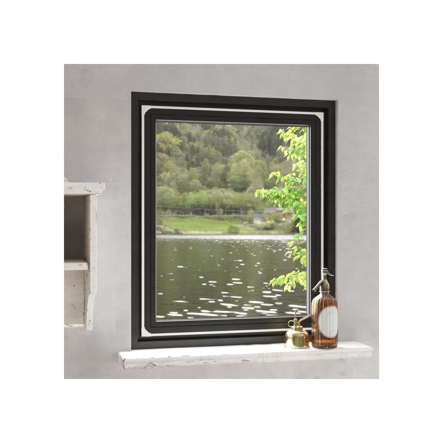 Moustiquaire magnétique pour fenêtres blanc 100x120 cm