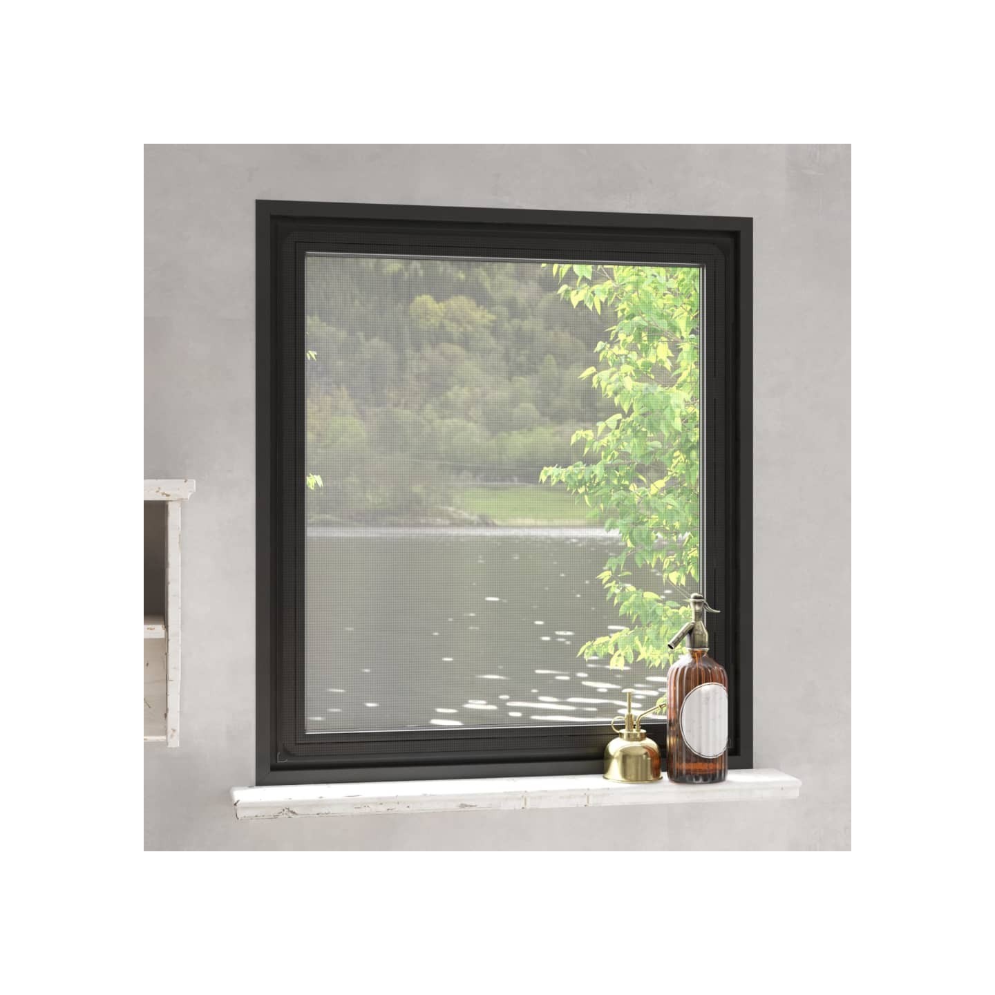 Moustiquaire magnétique pour fenêtres anthracite 130x150 cm