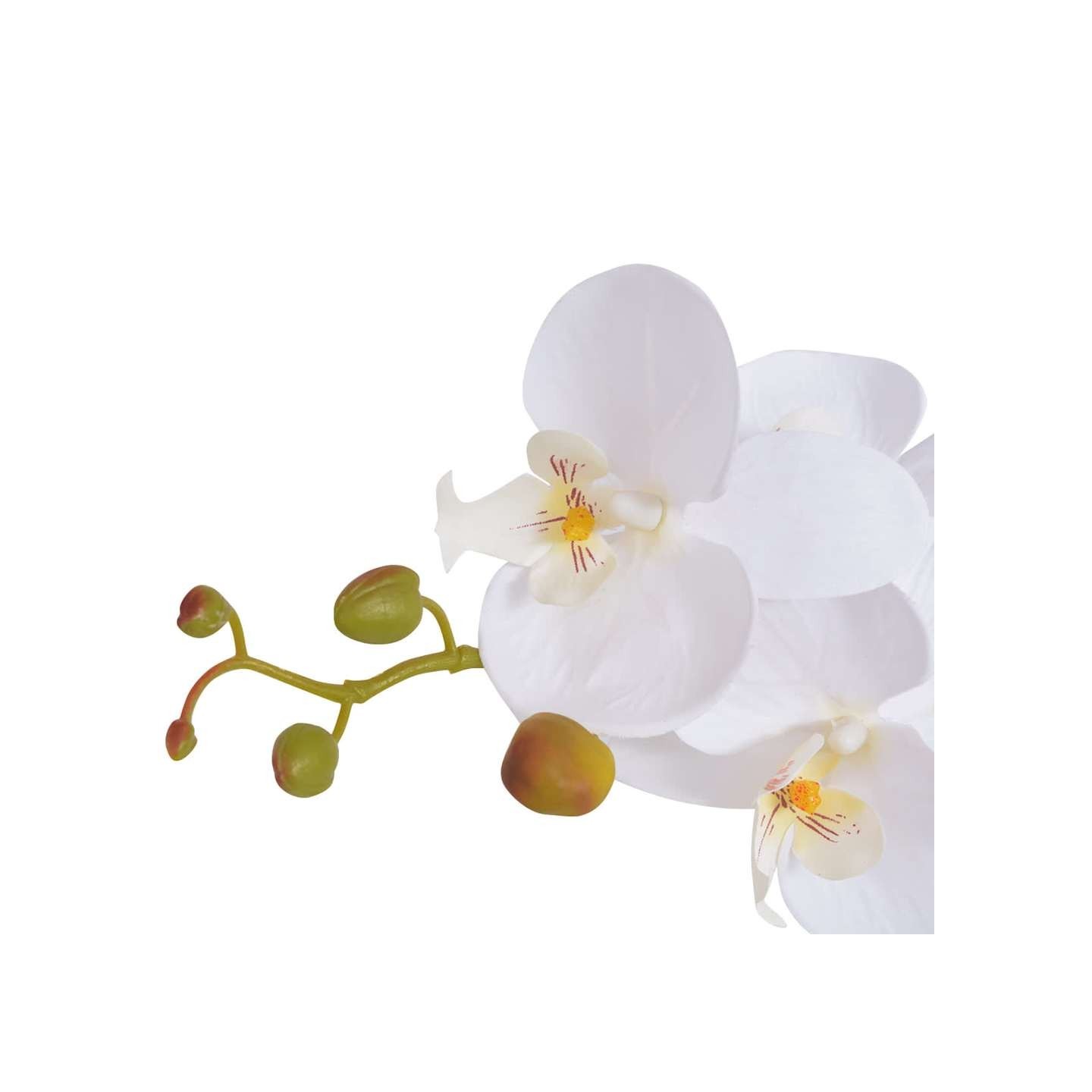 Plante artificielle avec pot Orchidée 75 cm Blanc