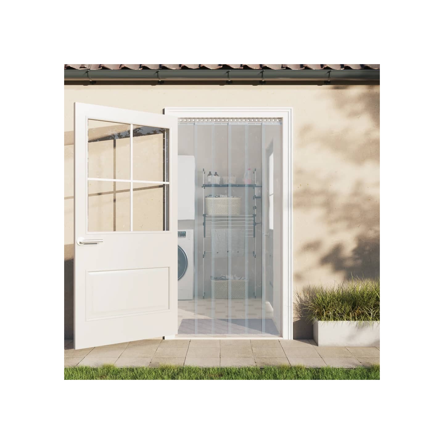 Rideau de porte transparent 200 mmx1,6 mm 50 m PVC