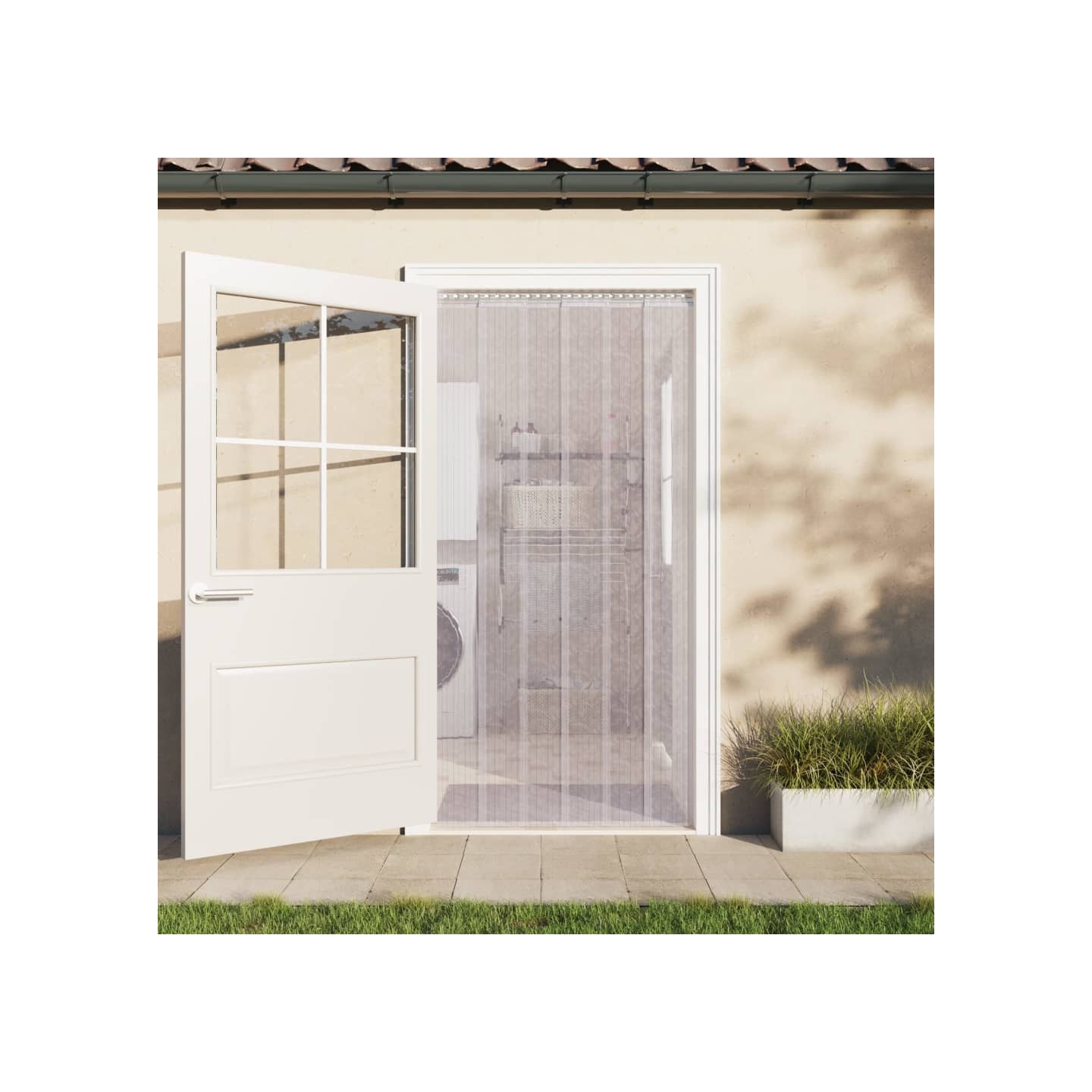 Rideau de porte transparent 200 mmx1,6 mm 25 m PVC
