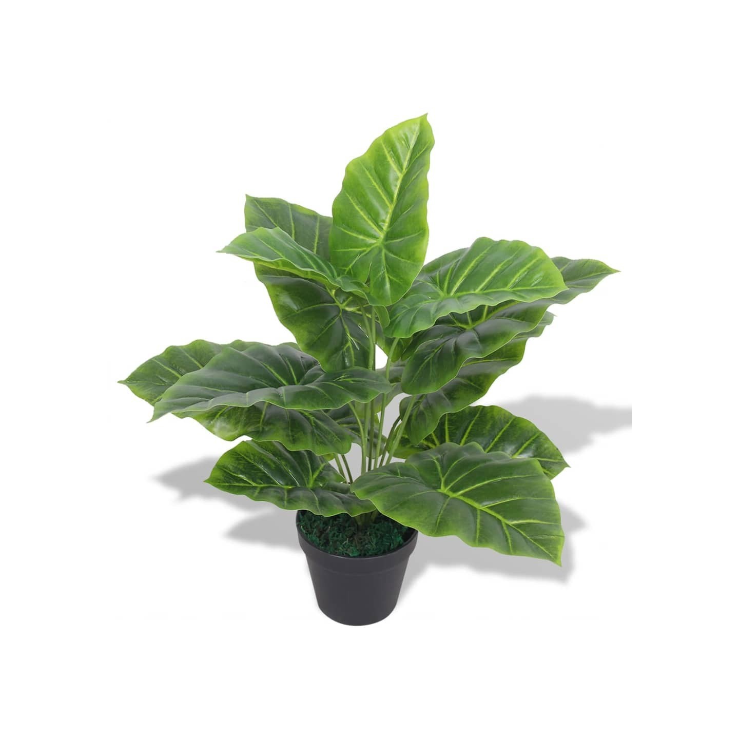 Plante Taro artificielle avec pot 45 cm Vert