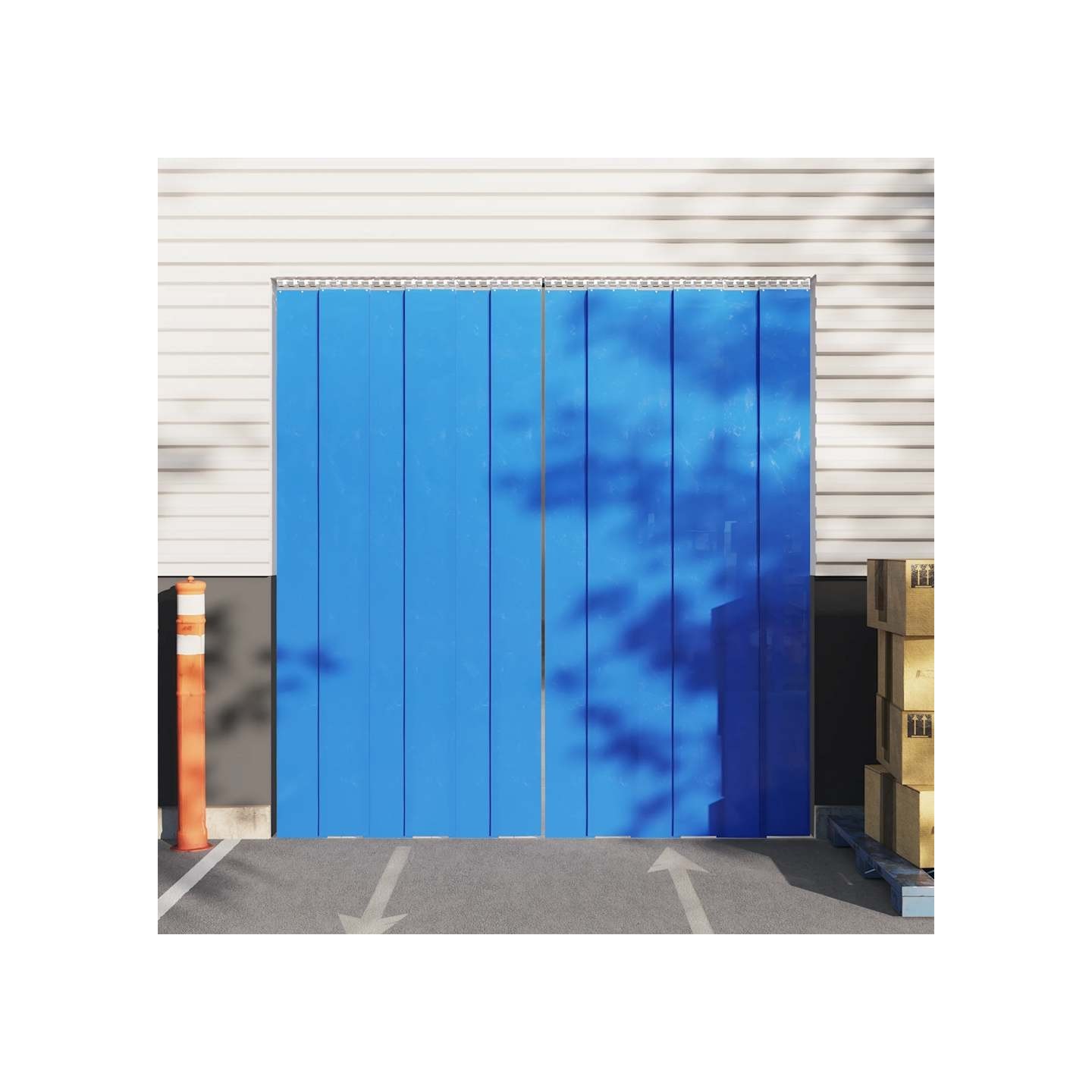 Rideau de porte bleu 200 mmx1,6 mm 25 m PVC