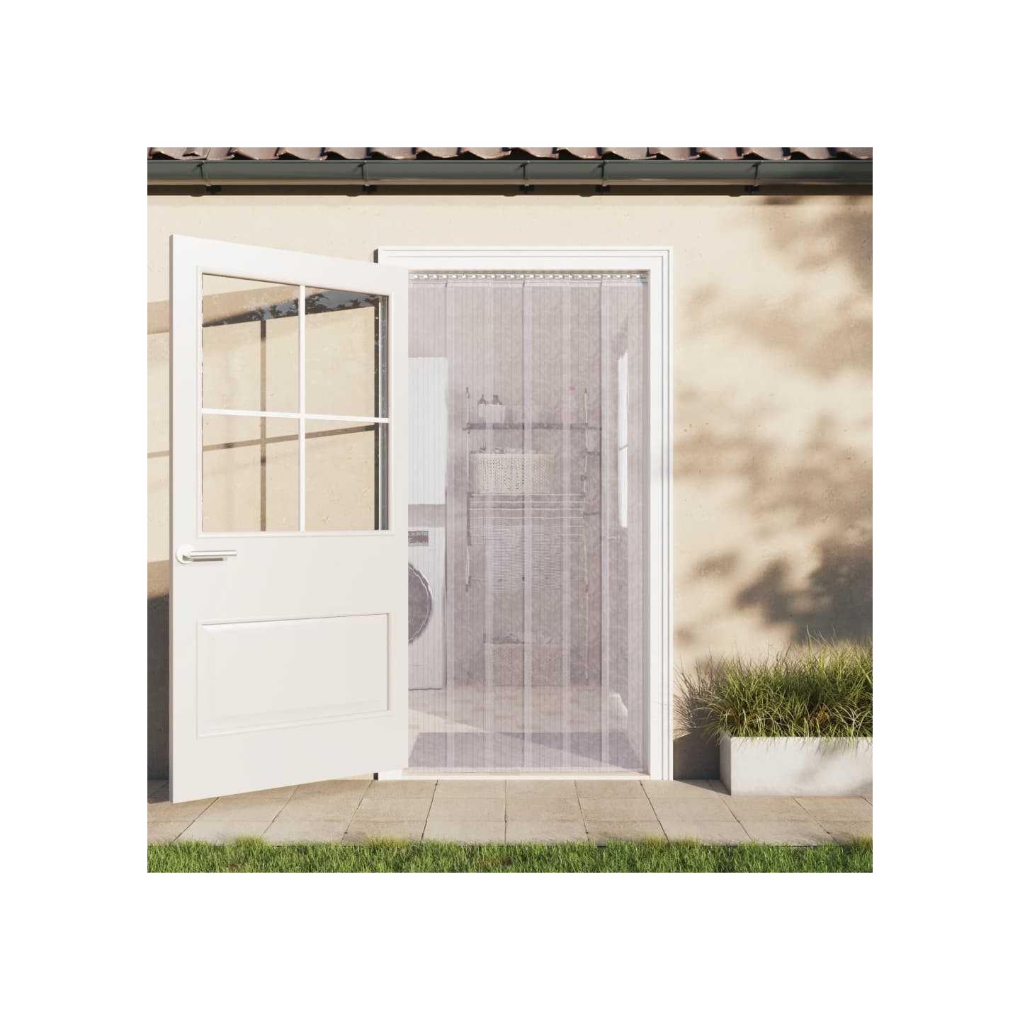 Rideau de porte transparent 300 mmx2,6 mm 10 m PVC