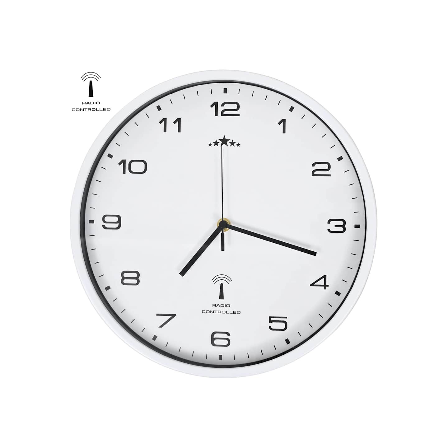 Horloge murale radioguidée avec mouvement à quartz 31 cm Blanc