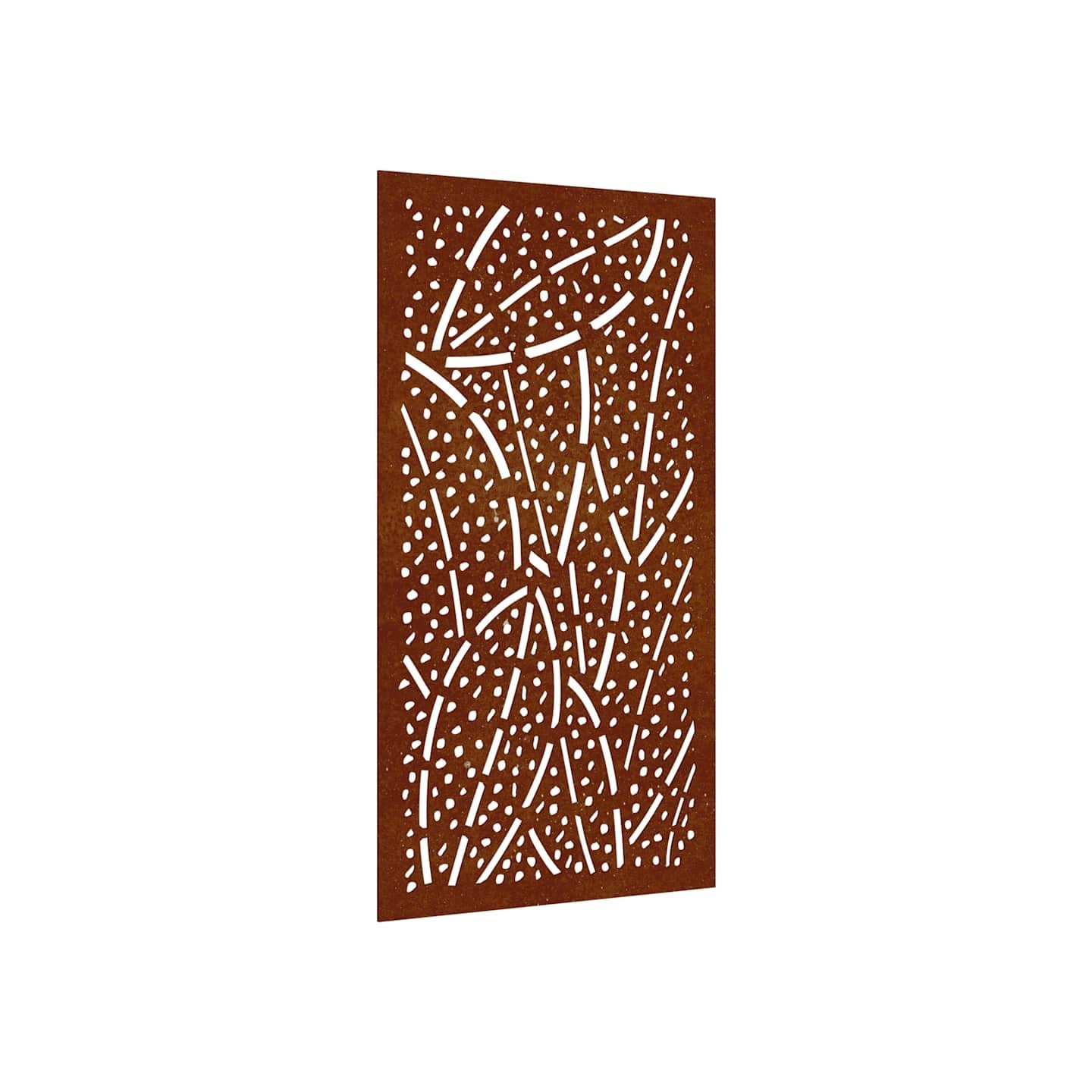 Décoration murale jardin 105x55 cm acier corten design feuille