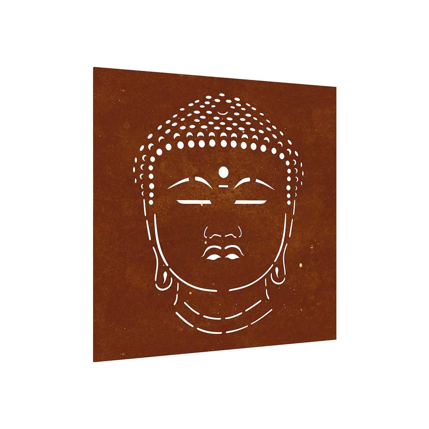 Décoration murale jardin 55x55 cm motif de tête de bouddha