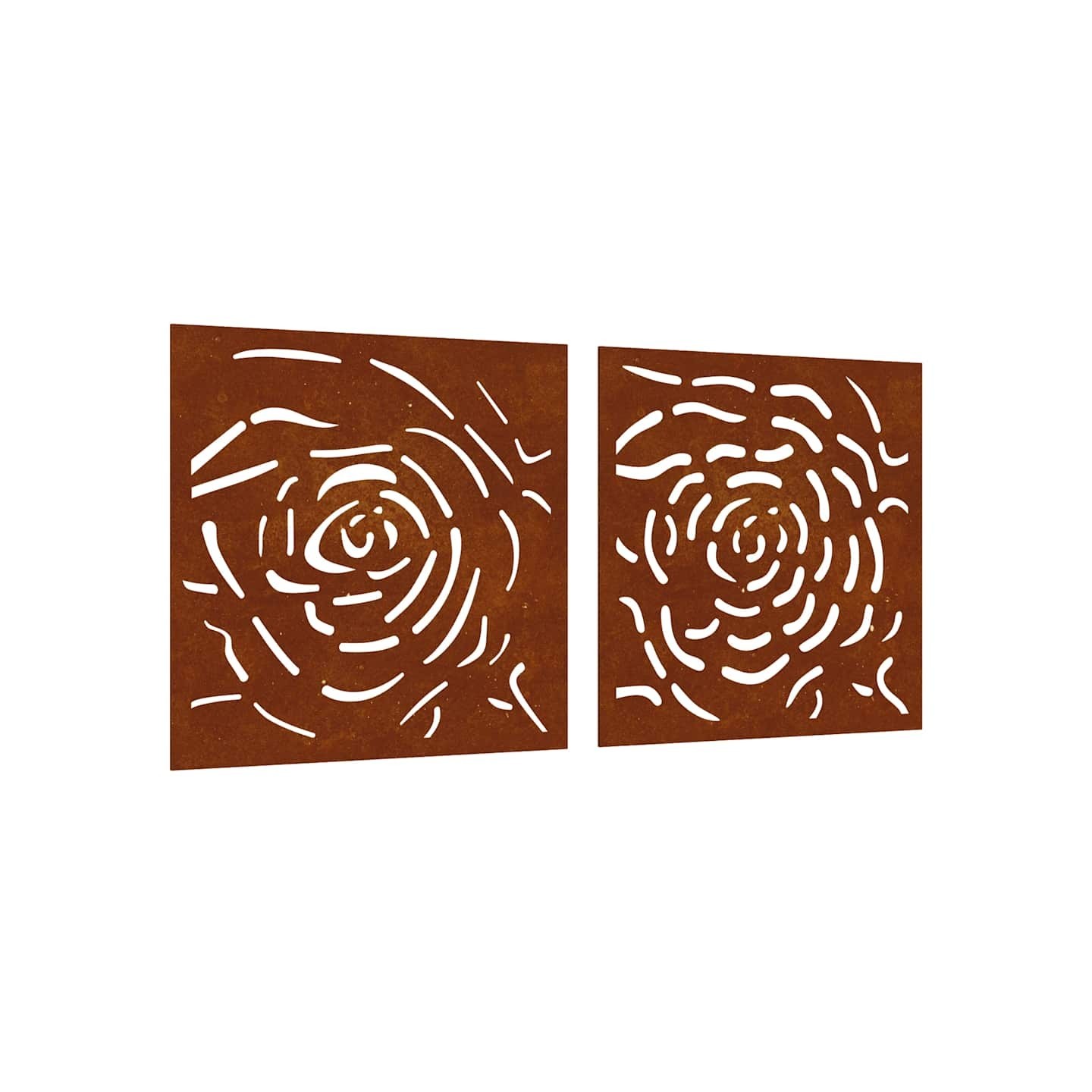 Décorations murales jardin 2 pcs 55x55 cm design de rose