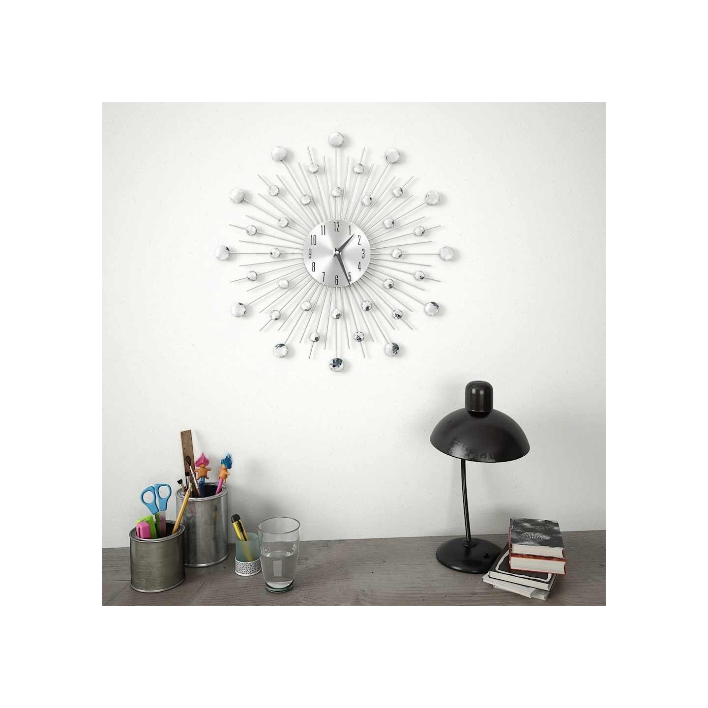 Horloge murale avec mouvement à quartz Design moderne 50 cm