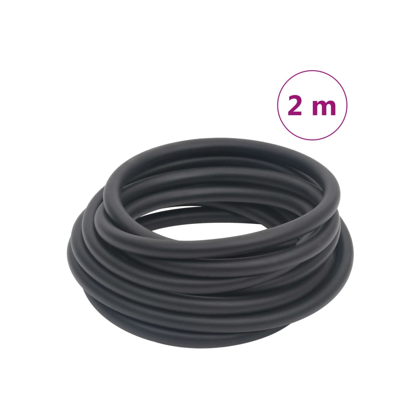 Tuyau d'air hybride noir 0,6" 2 m caoutchouc et PVC