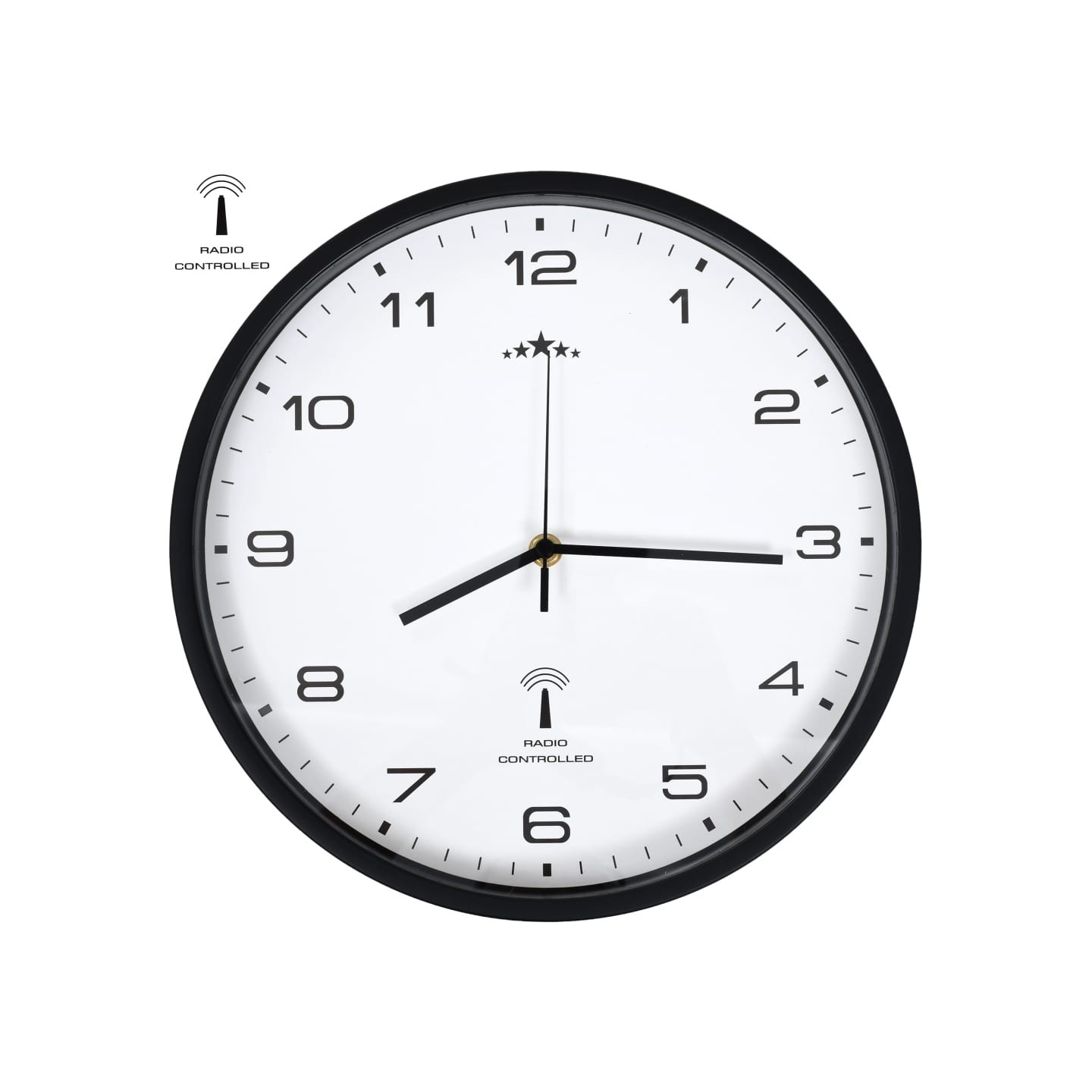 Horloge murale radioguidée Mouvement à quartz 31 cm Blanc/noir